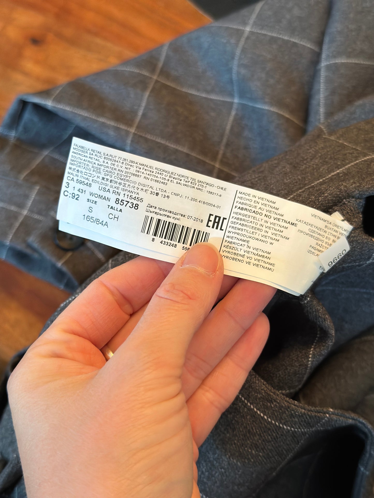Combinaison pantalon à carreaux T.36
