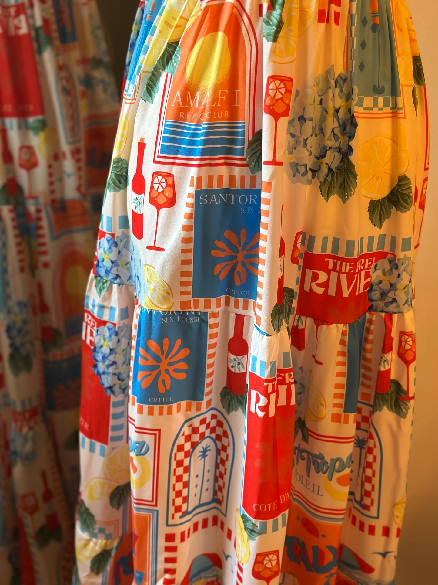 Robe longue imprimée Riviera – neuve, T.36