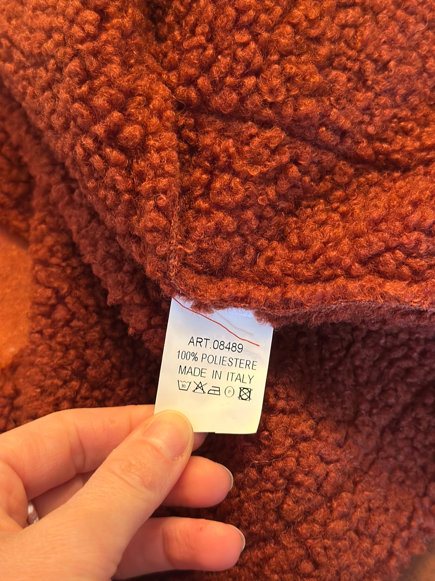 Gilet sans manches effet teddy marron coupe oversize T.U
