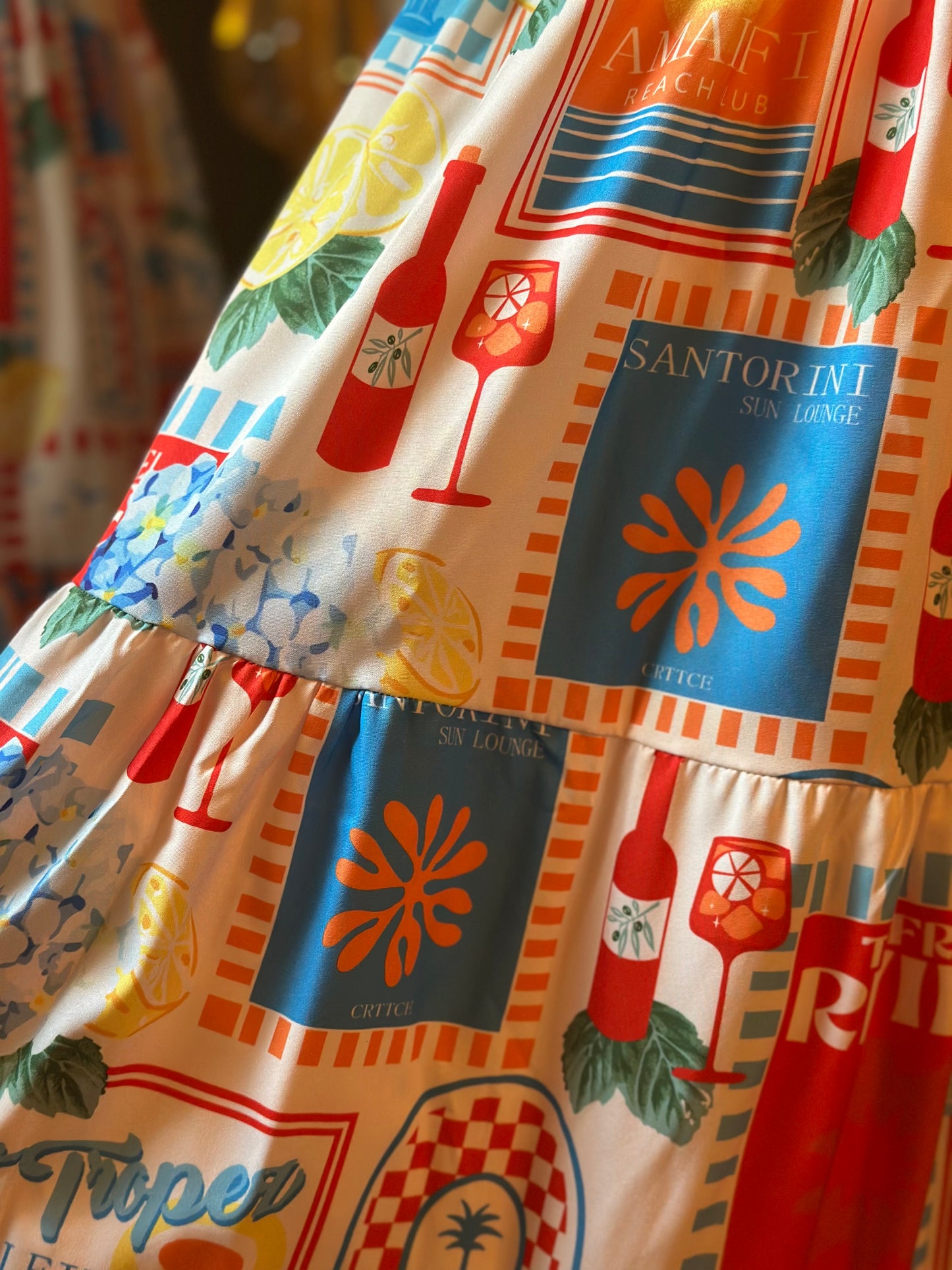 Robe longue imprimée Riviera – neuve, T.36