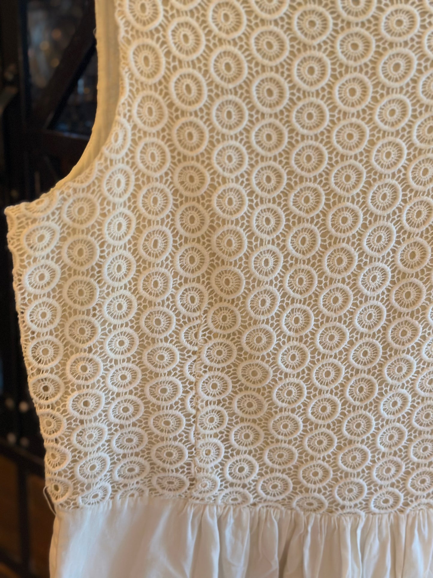 Robe ajourée blanc crème T.36