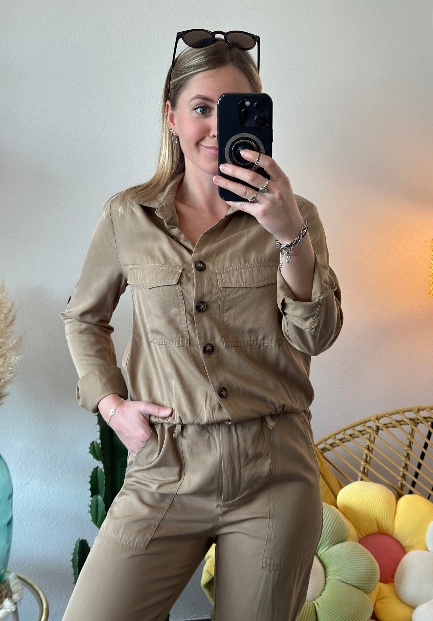Combinaison beige safari T.36/38