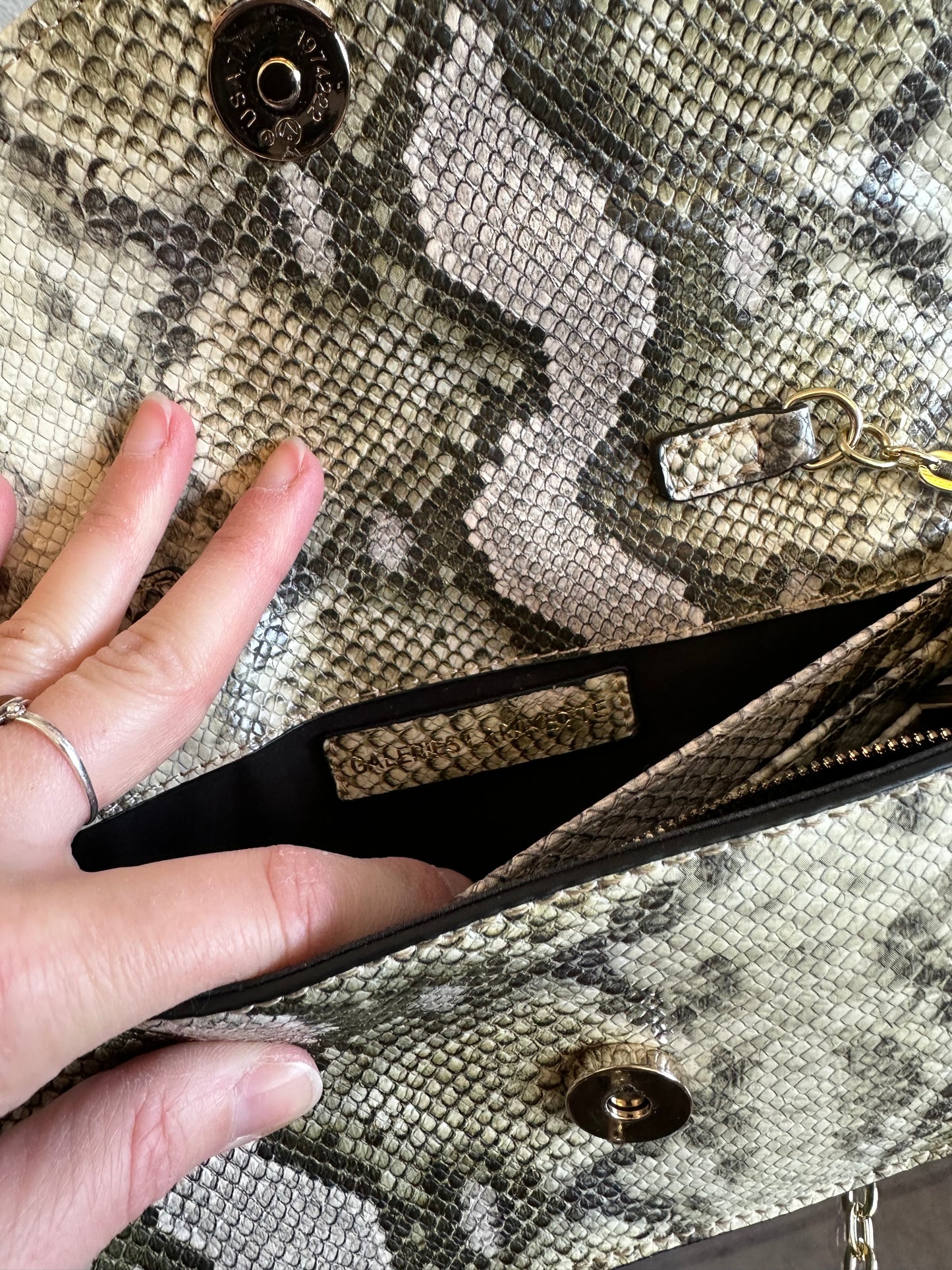 Sac bandoulière en simili cuir imprimé serpent neuf