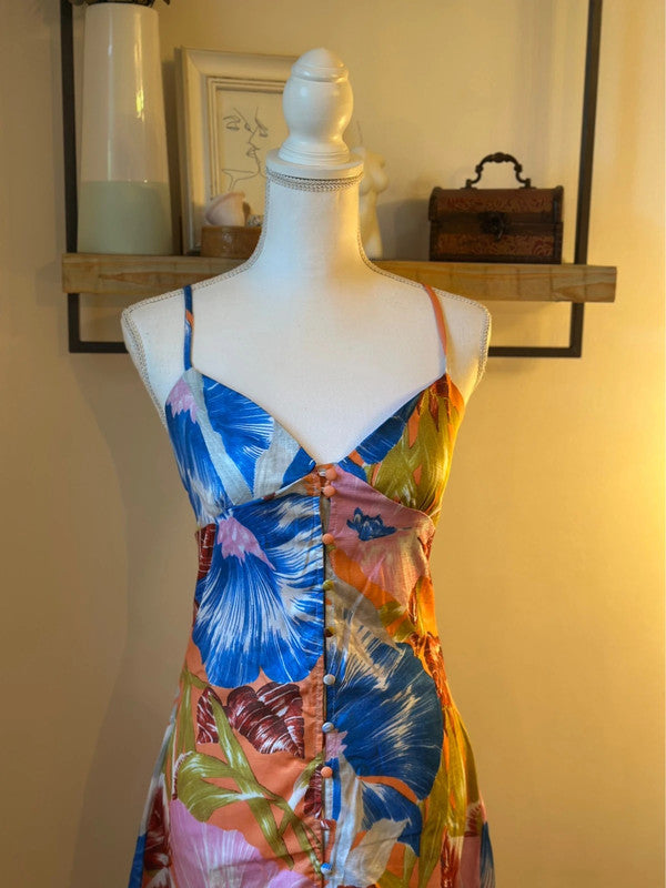 Robe dos nu imprimé fleuri T.34/36