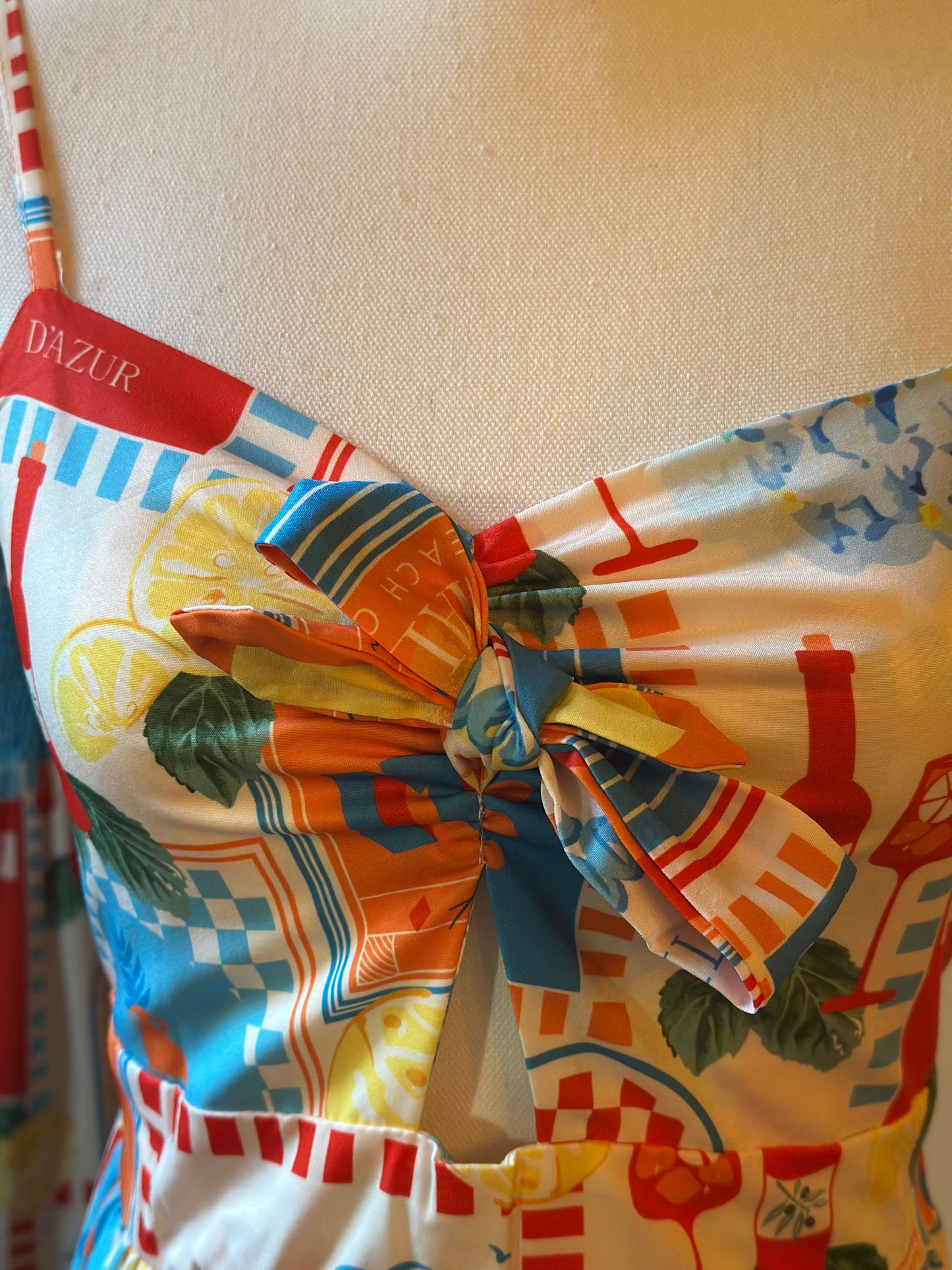 Robe longue imprimée Riviera – neuve, T.36