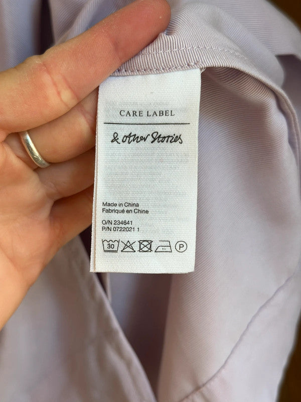Robe portefeuille lilas pastel – Taille 34 – Neuve avec étiquette