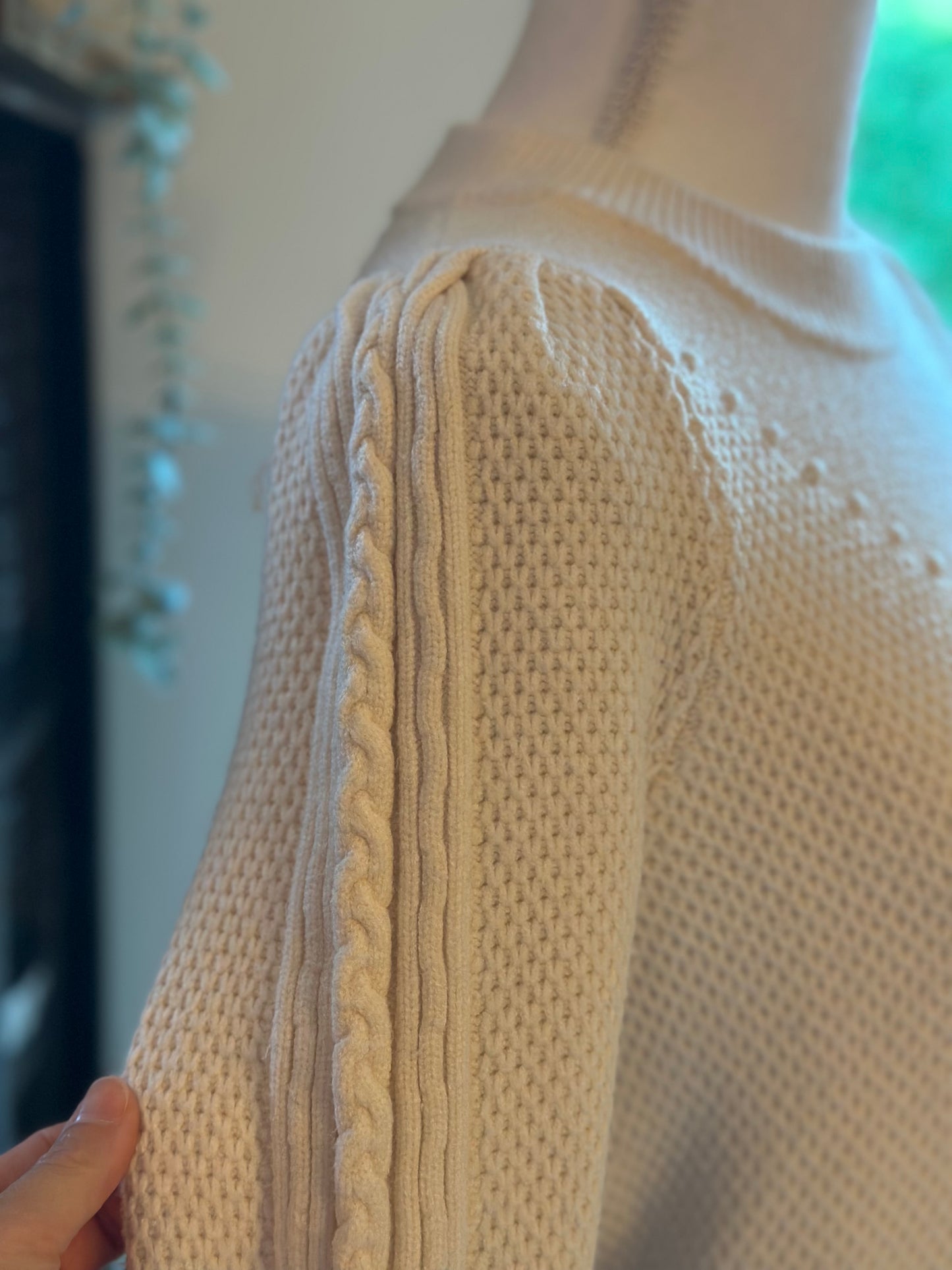 Pull torsadé ivoire T.36