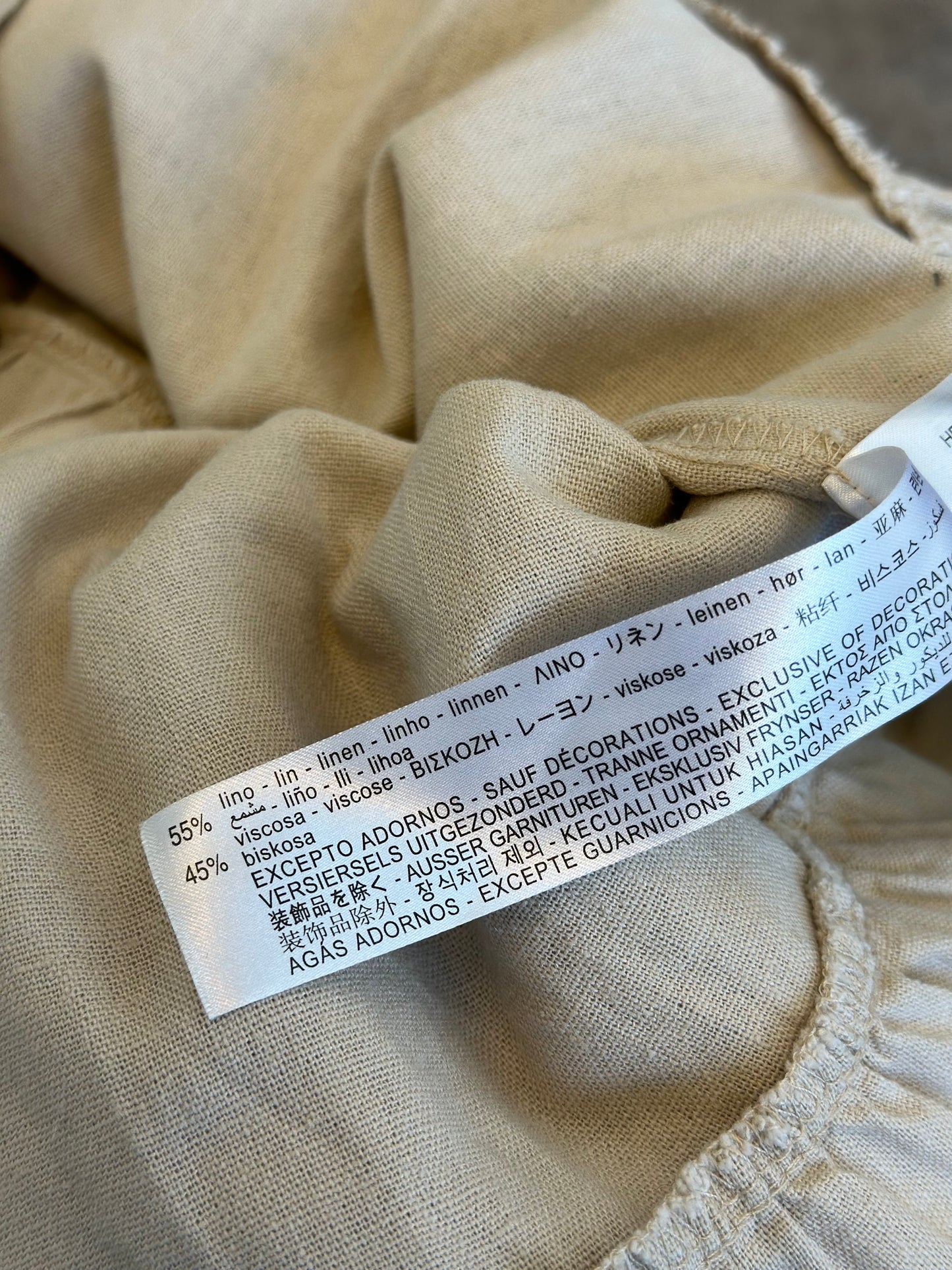 Robe babydoll beige en laine T.34 neuve