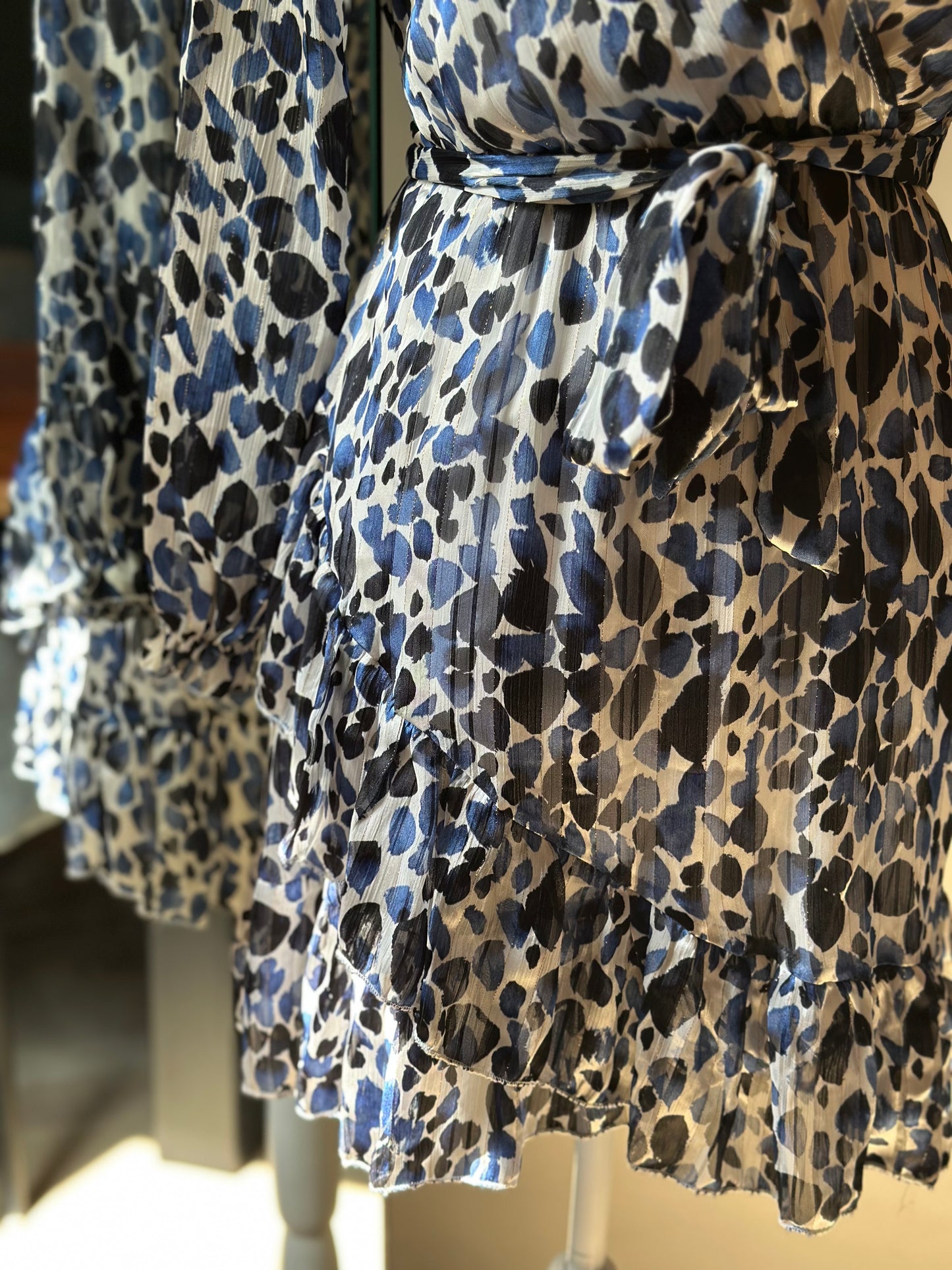 Robe imprimé léopard bleu T.36
