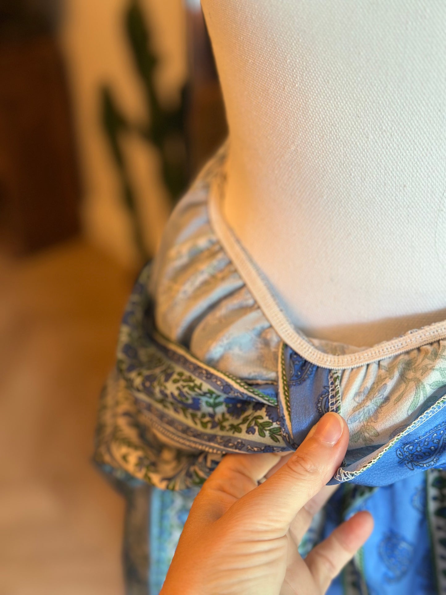 Combishort imprimé fleuri bleu T.36