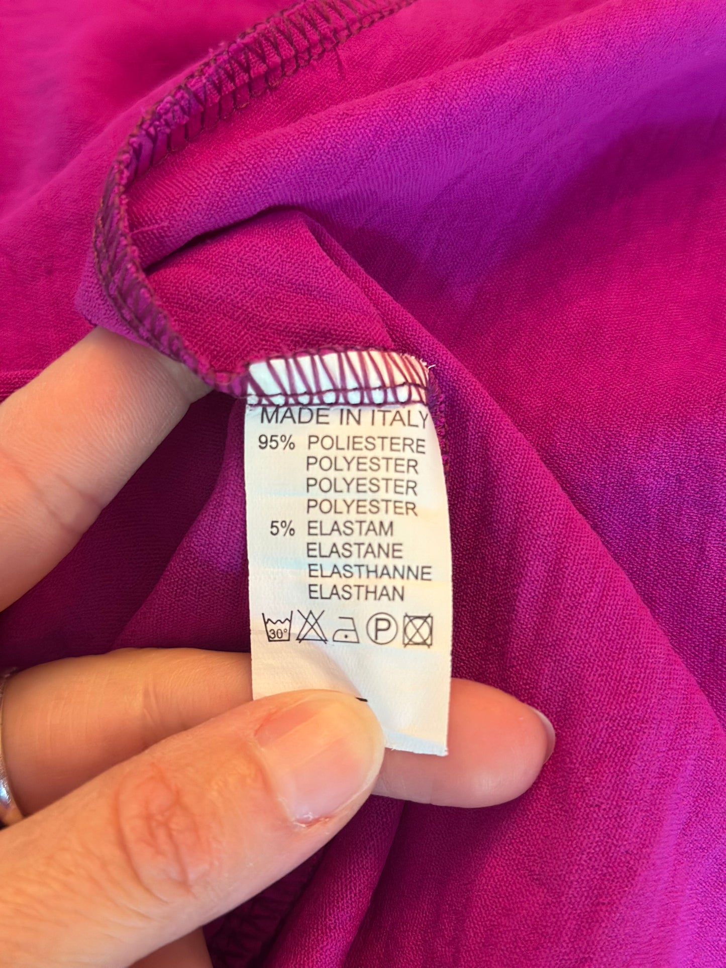 Robe longue dos nu rose violacé – Made in Italy T.U