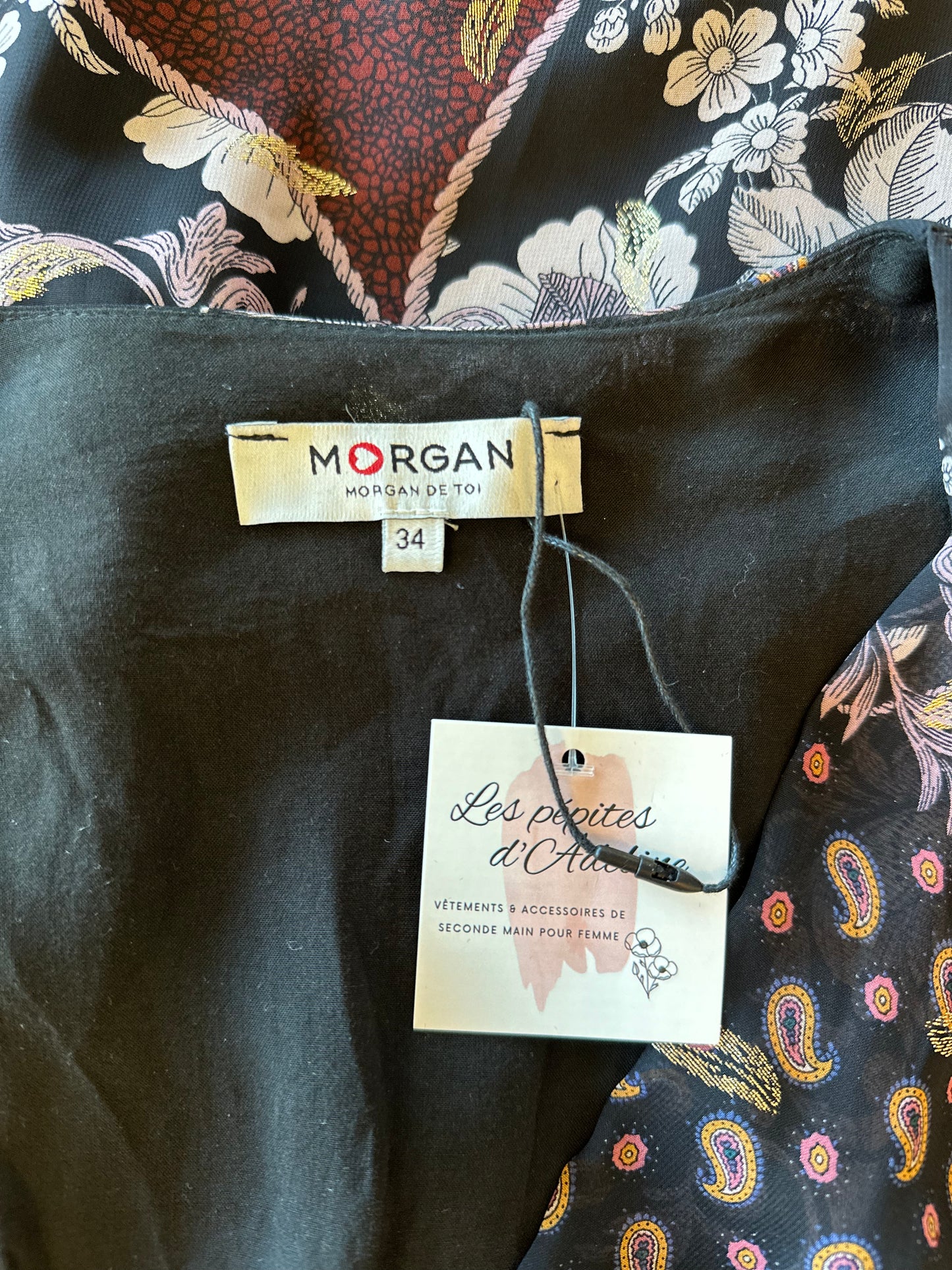 Robe à motifs floraux et paisley T.34