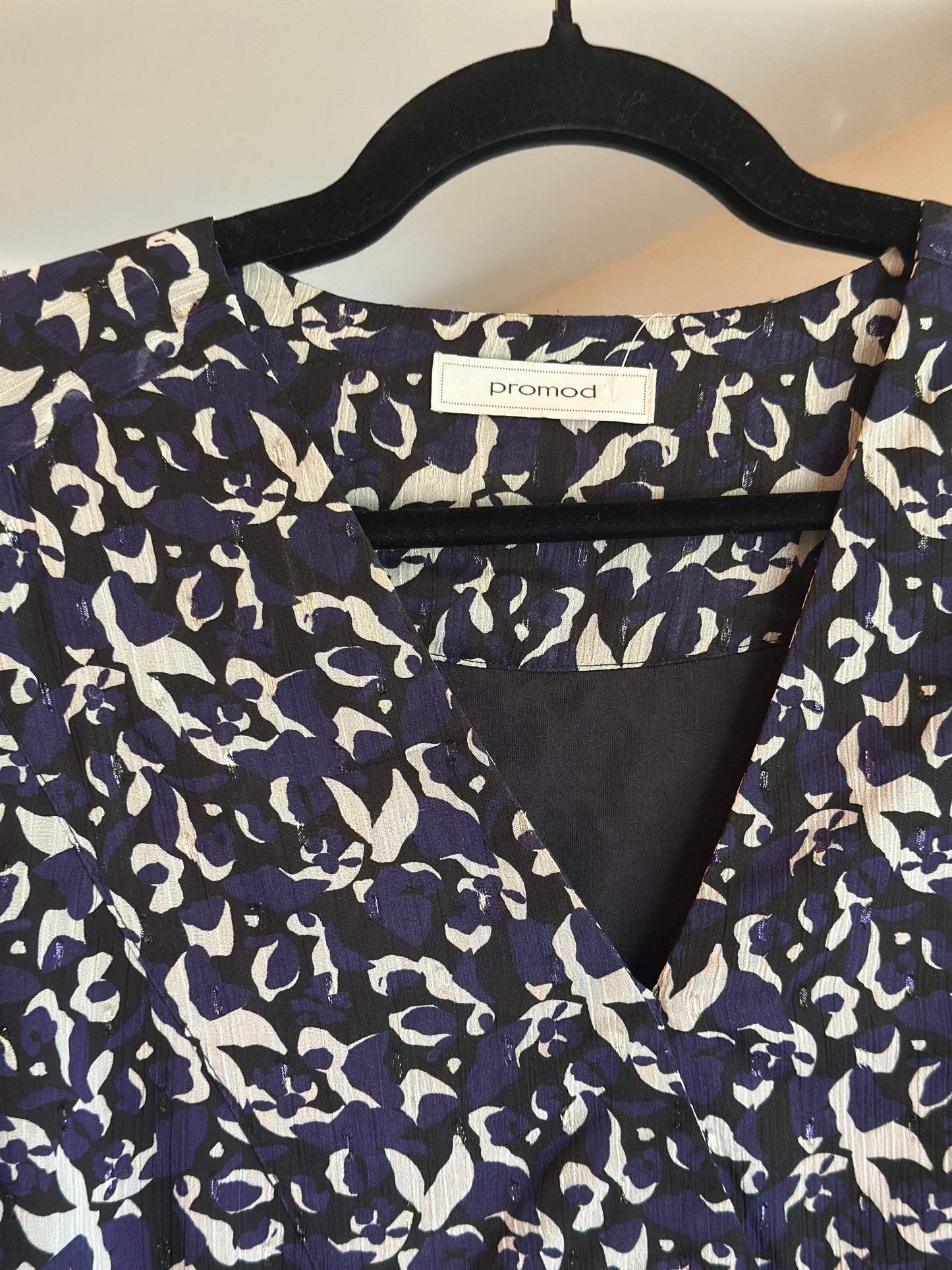 Robe à motifs floraux bleu/blanc T.42/44