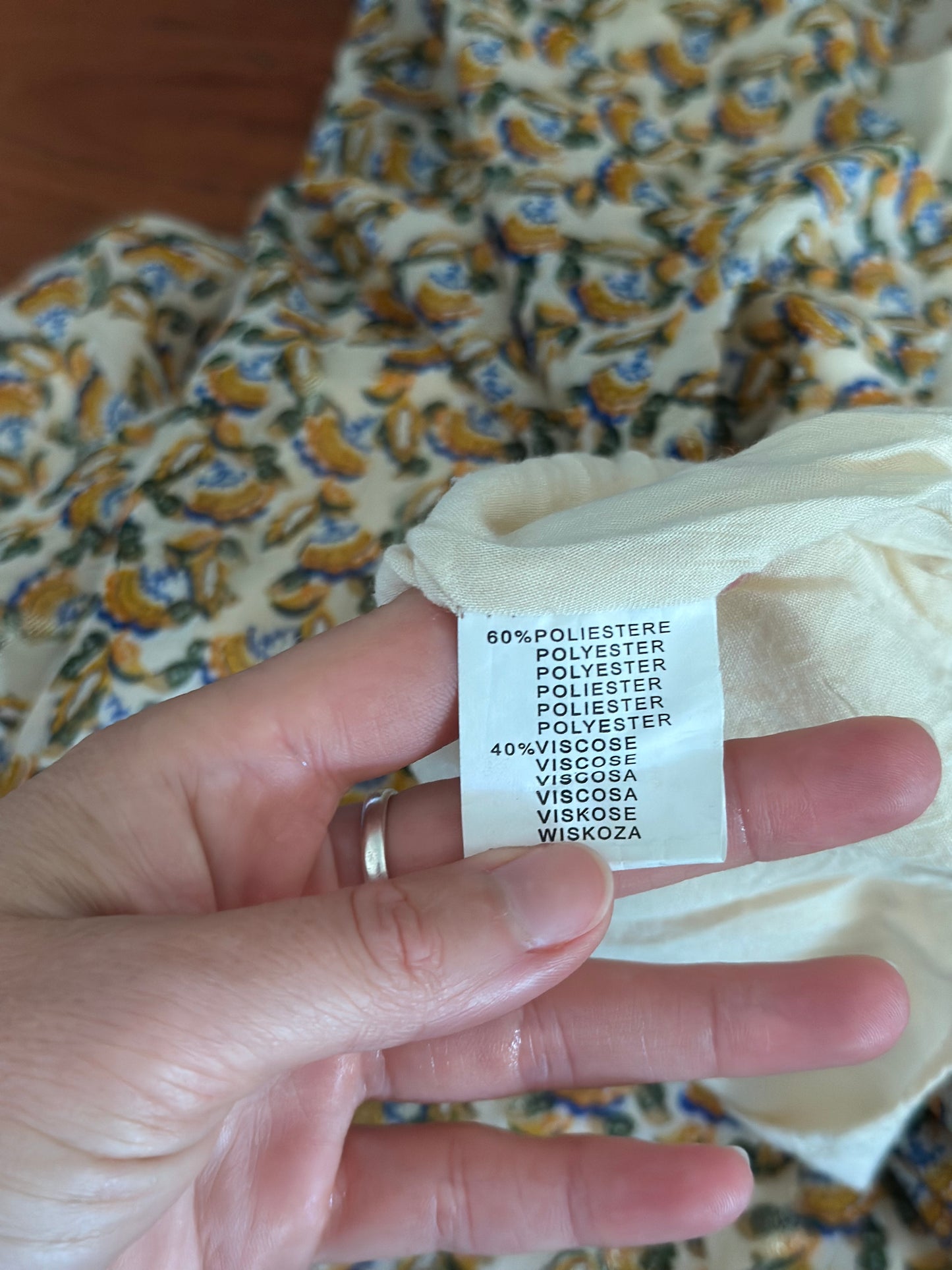 Robe d’été fleurie lurex T.36/38