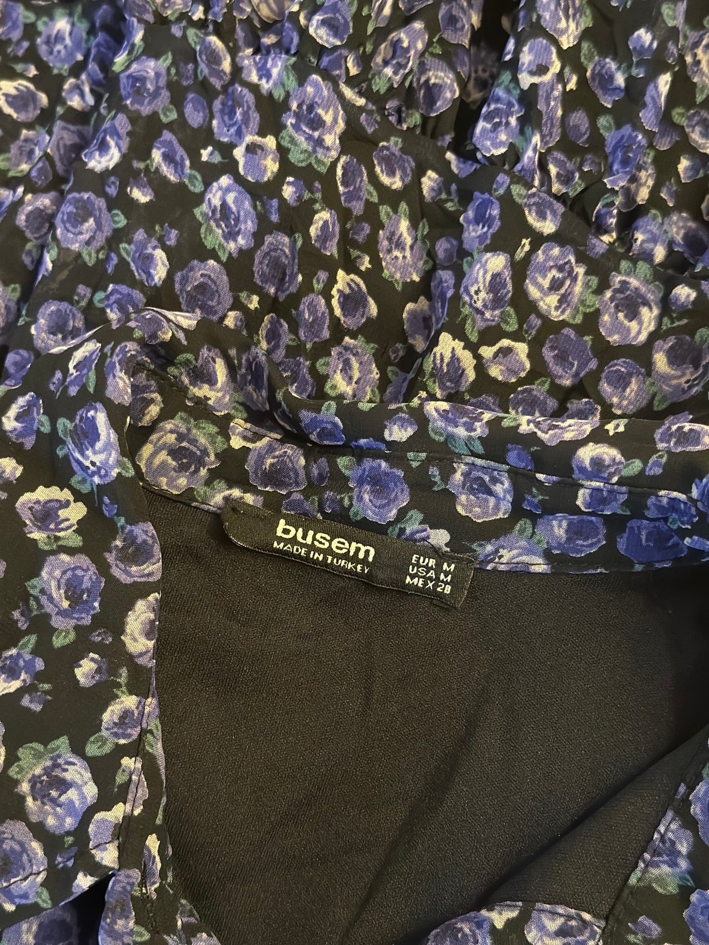 Robe fleurie bleue T.38