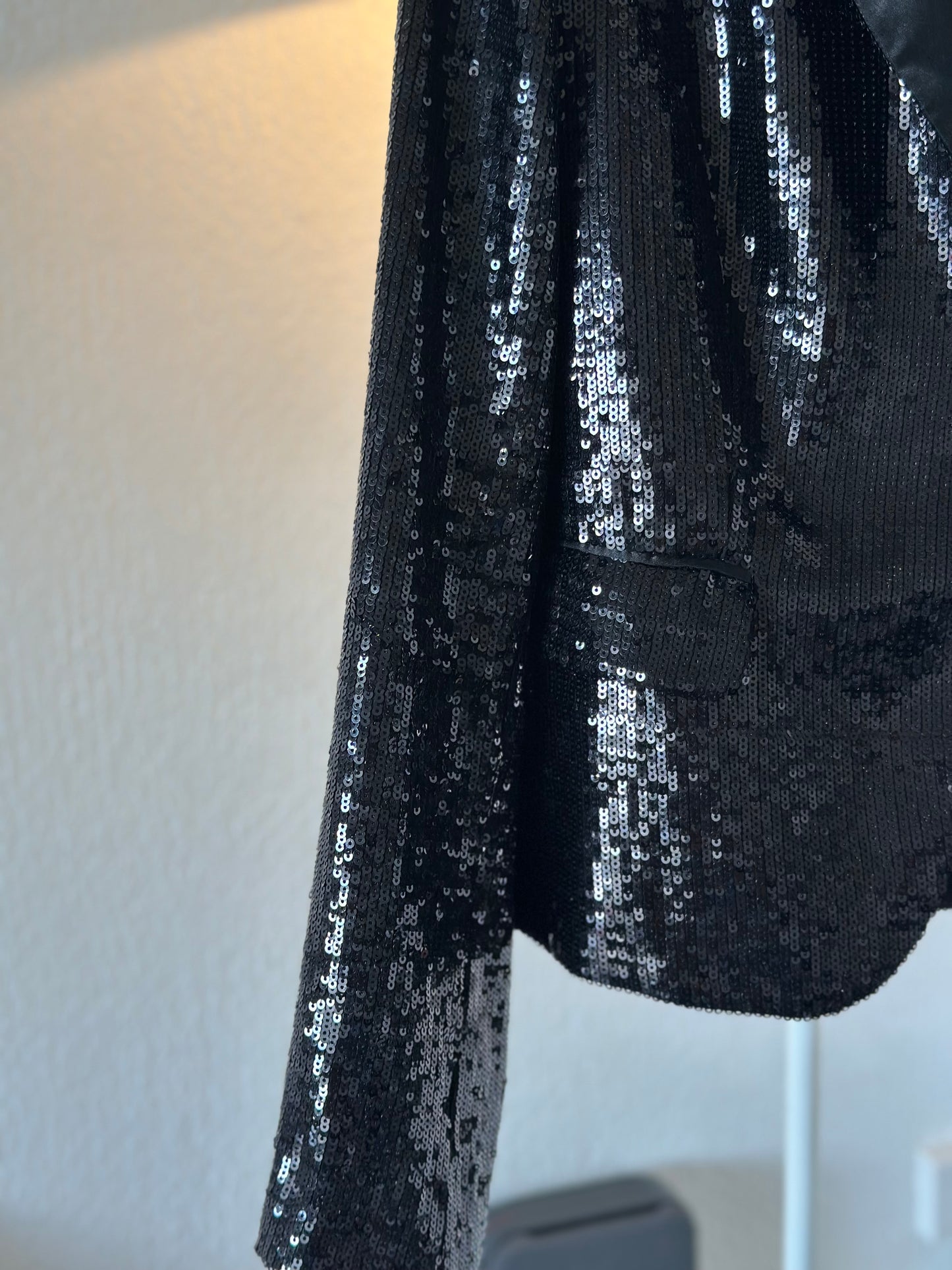Veste blazer noire élégante à sequins T.40