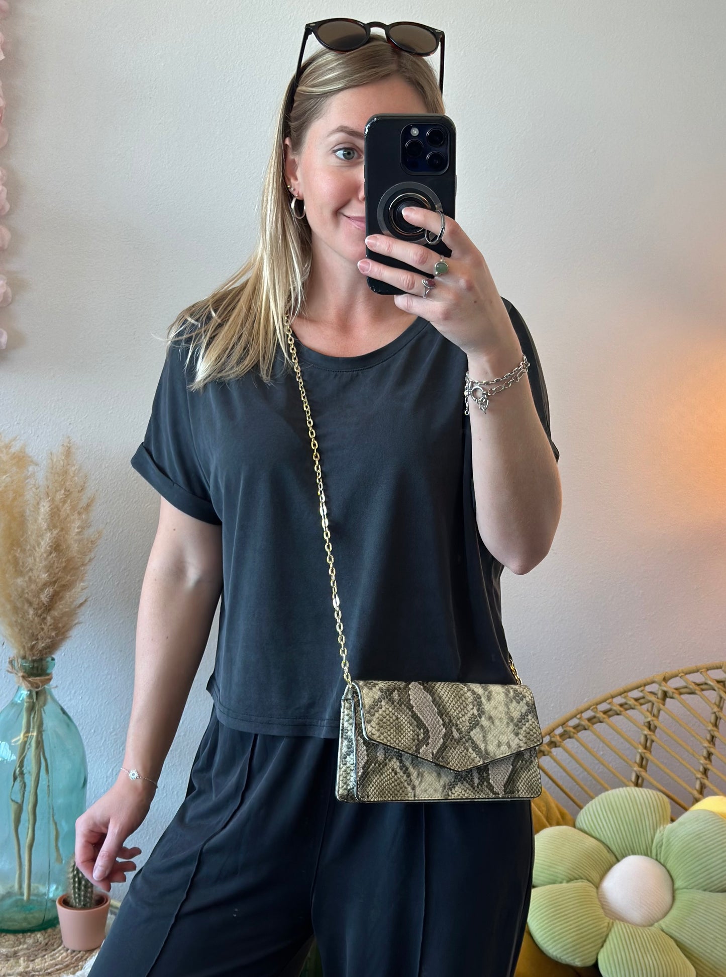 Sac bandoulière en simili cuir imprimé serpent neuf