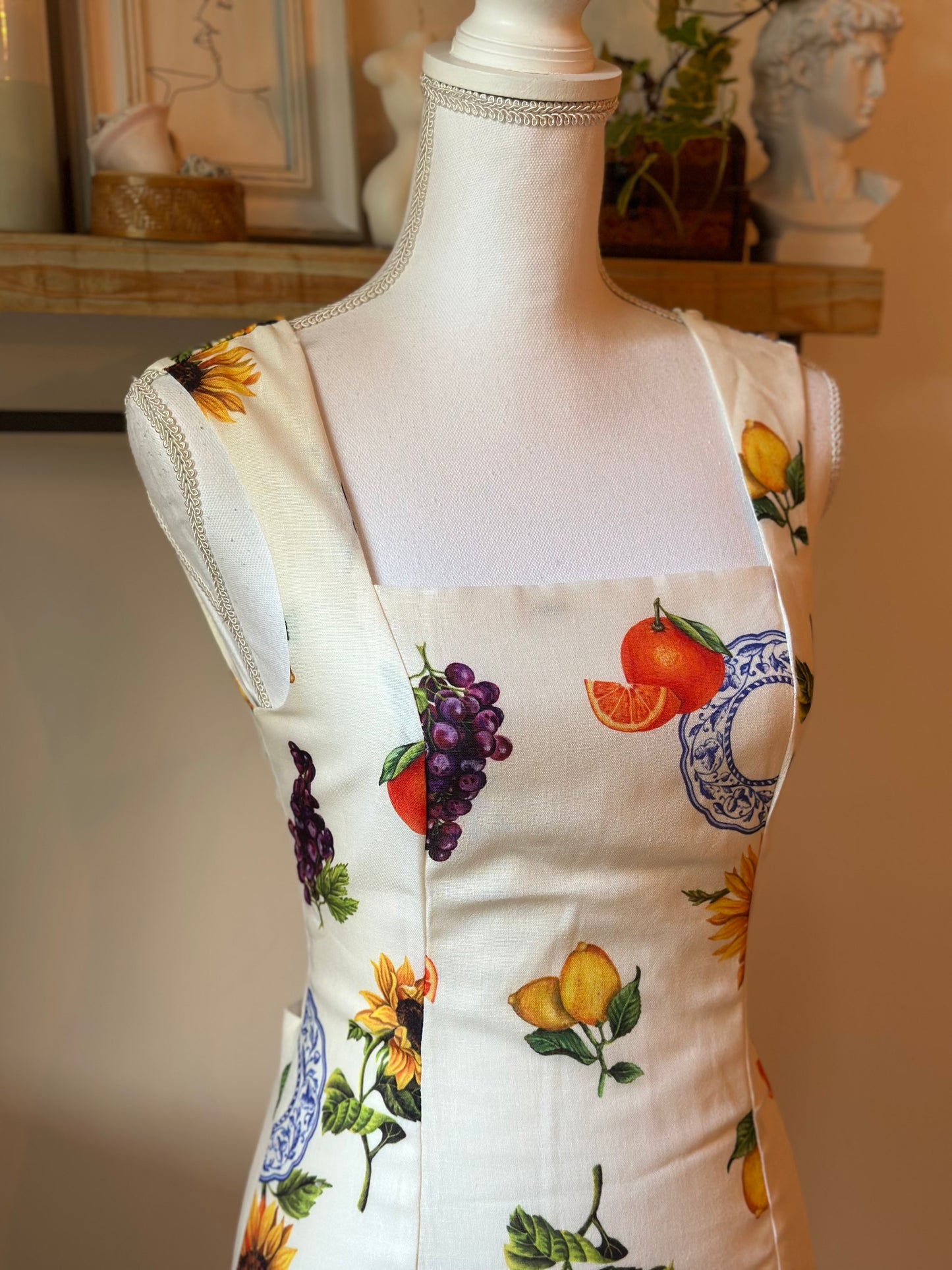 Robe d’été courte à imprimé agrumes – Dos ouvert T.34