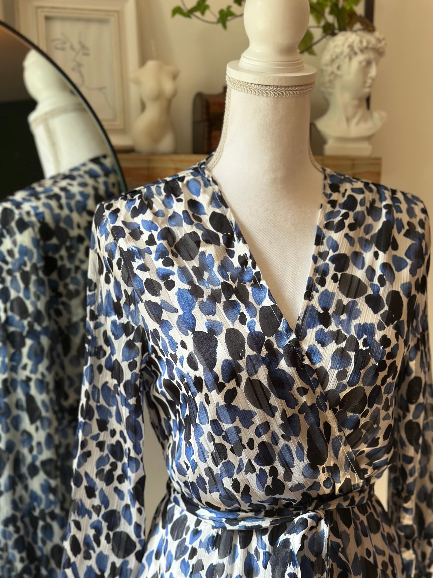 Robe imprimé léopard bleu T.36