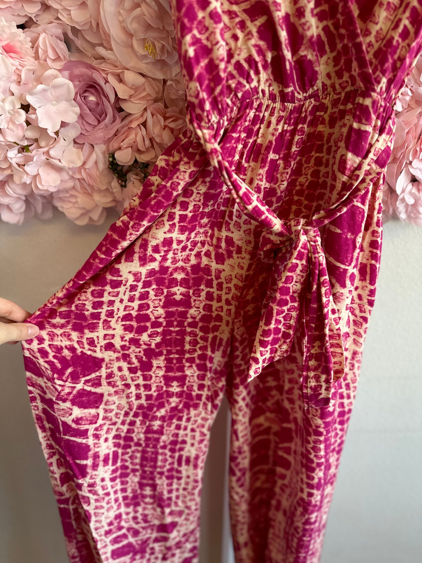 Combinaison imprimée tie and dye rose modèle Jude T.36