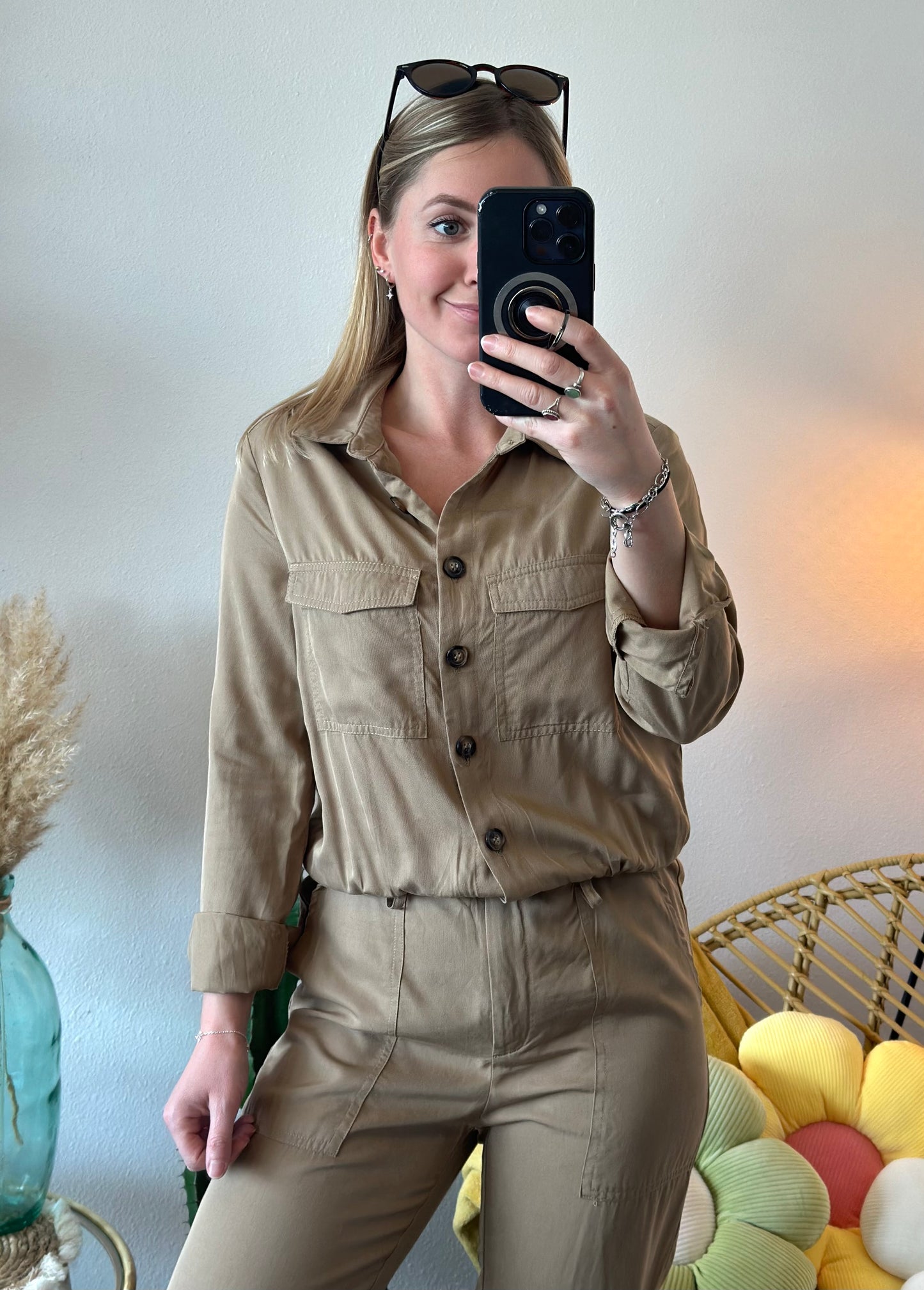 Combinaison beige safari T.36/38