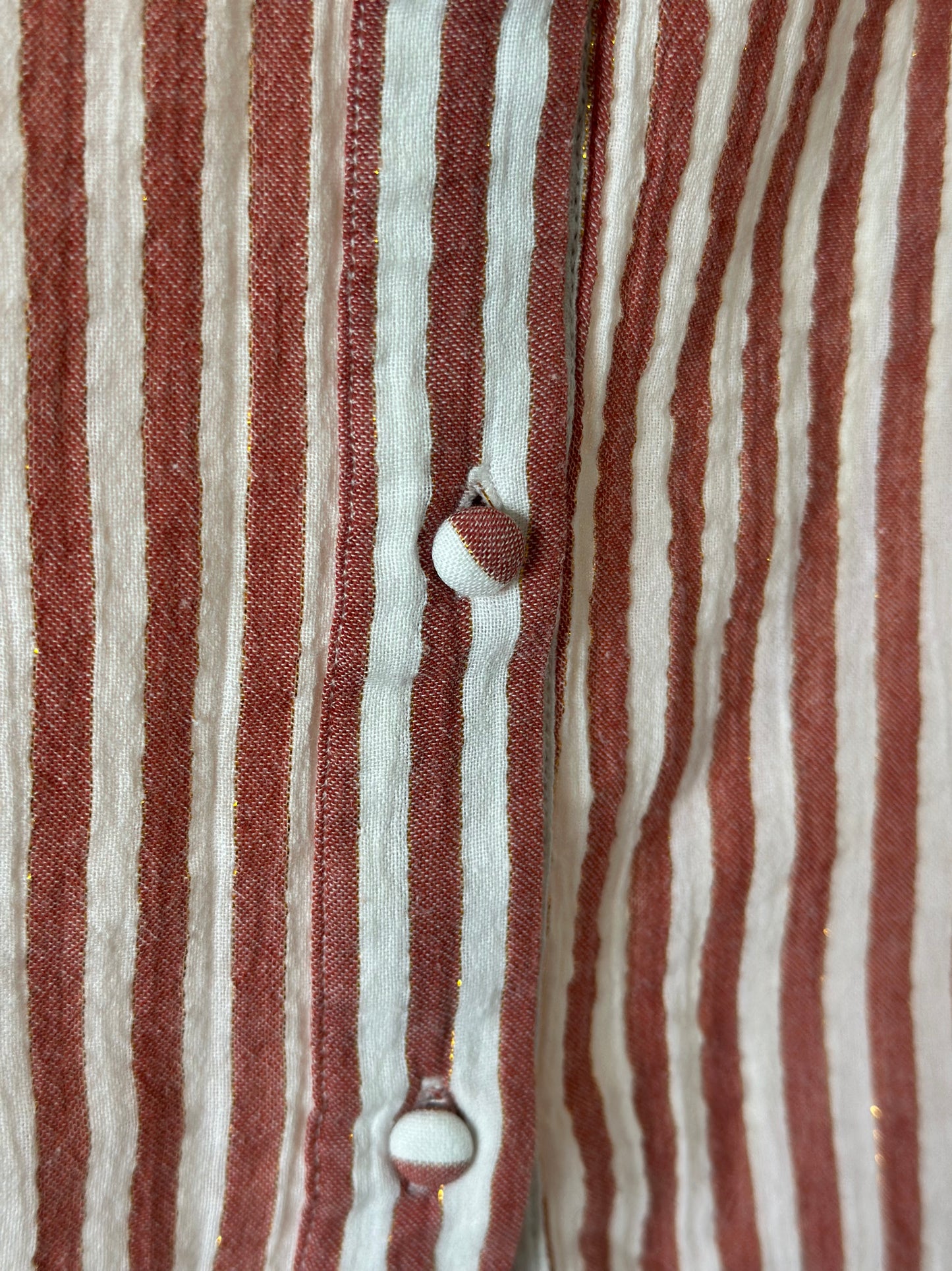 Chemise d’été à rayures rose clair et blanc T.34