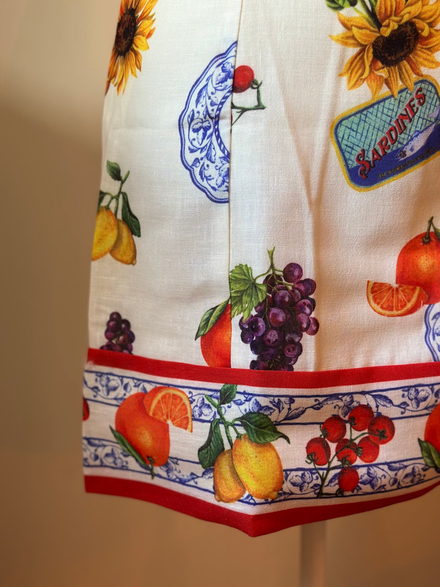 Robe d’été courte à imprimé agrumes – Dos ouvert T.34