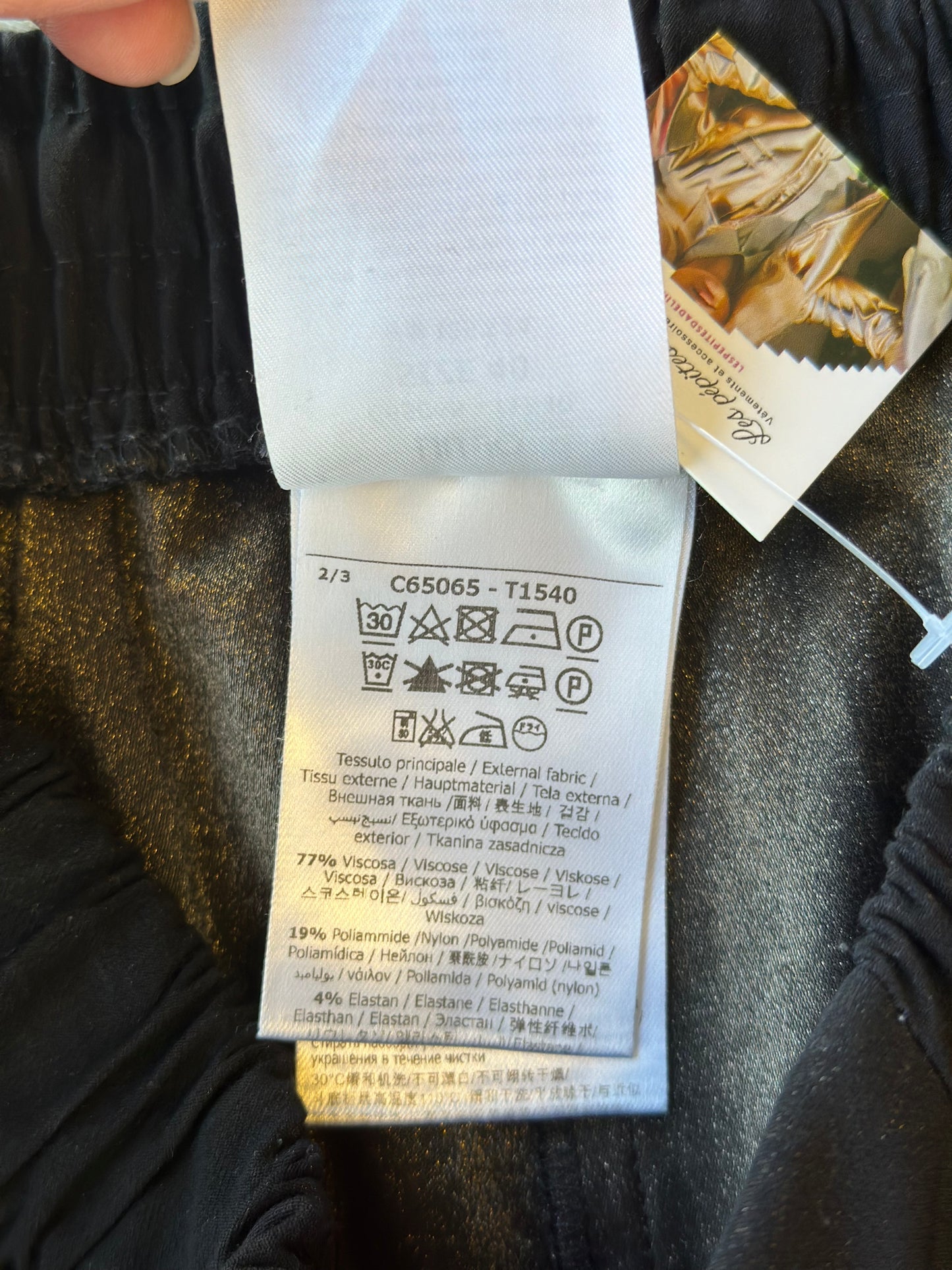 Pantalon noir et doré, T.36