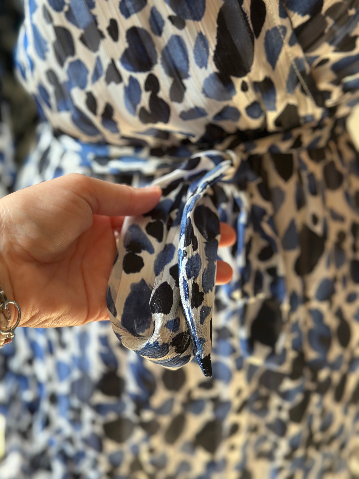 Robe imprimé léopard bleu T.36