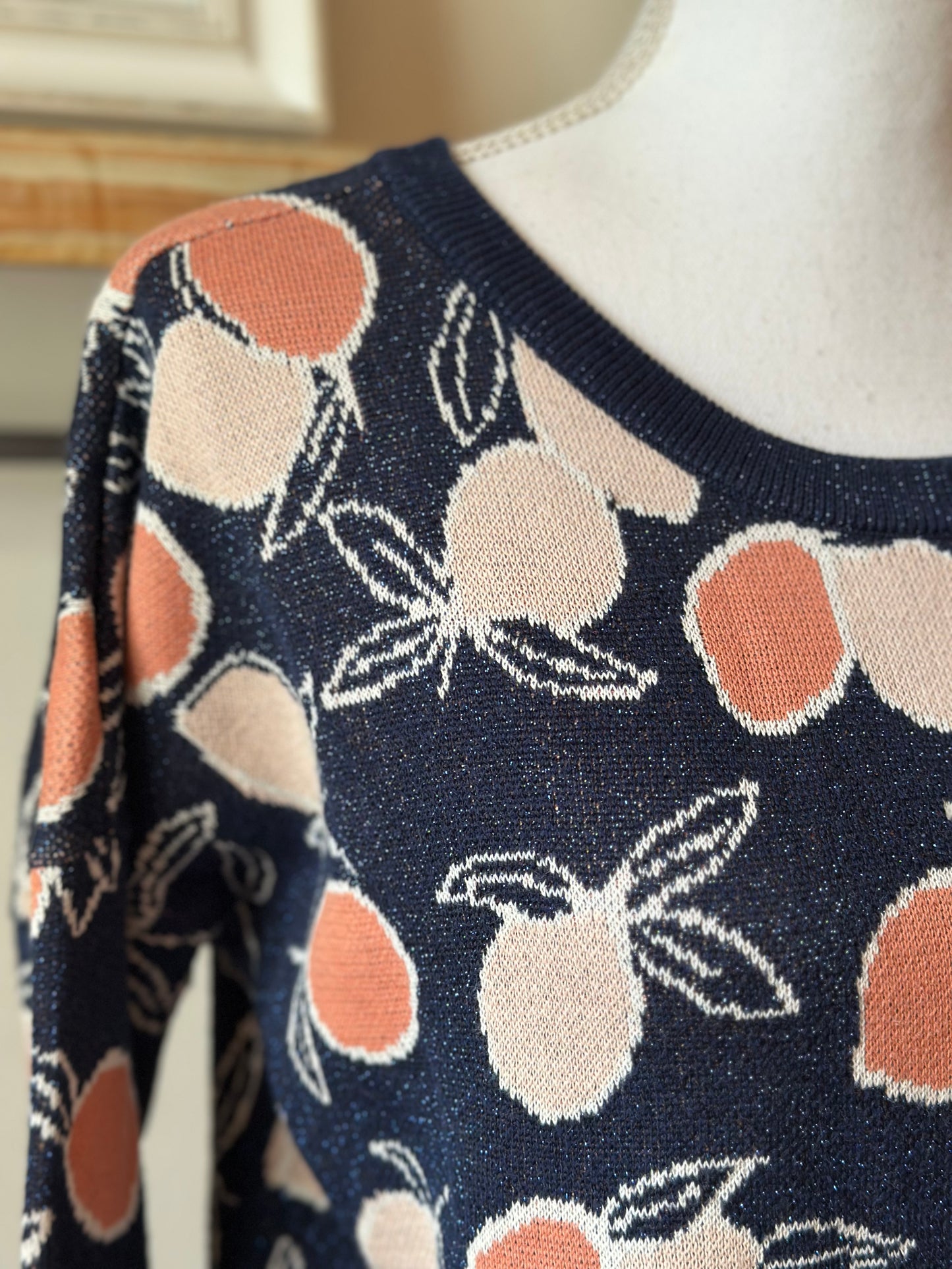 Pull imprimé fruits lurex modèle Berto T.38