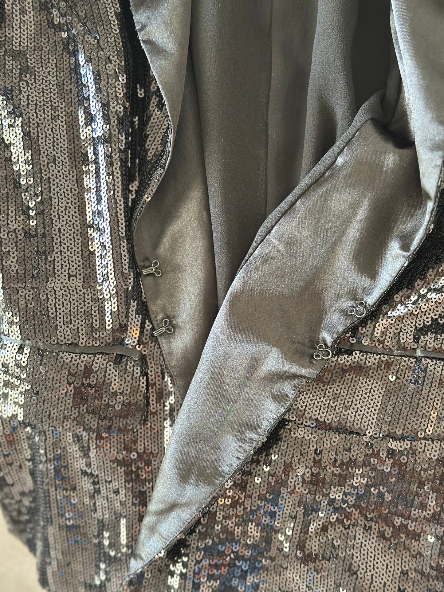 Veste blazer noire élégante à sequins T.40