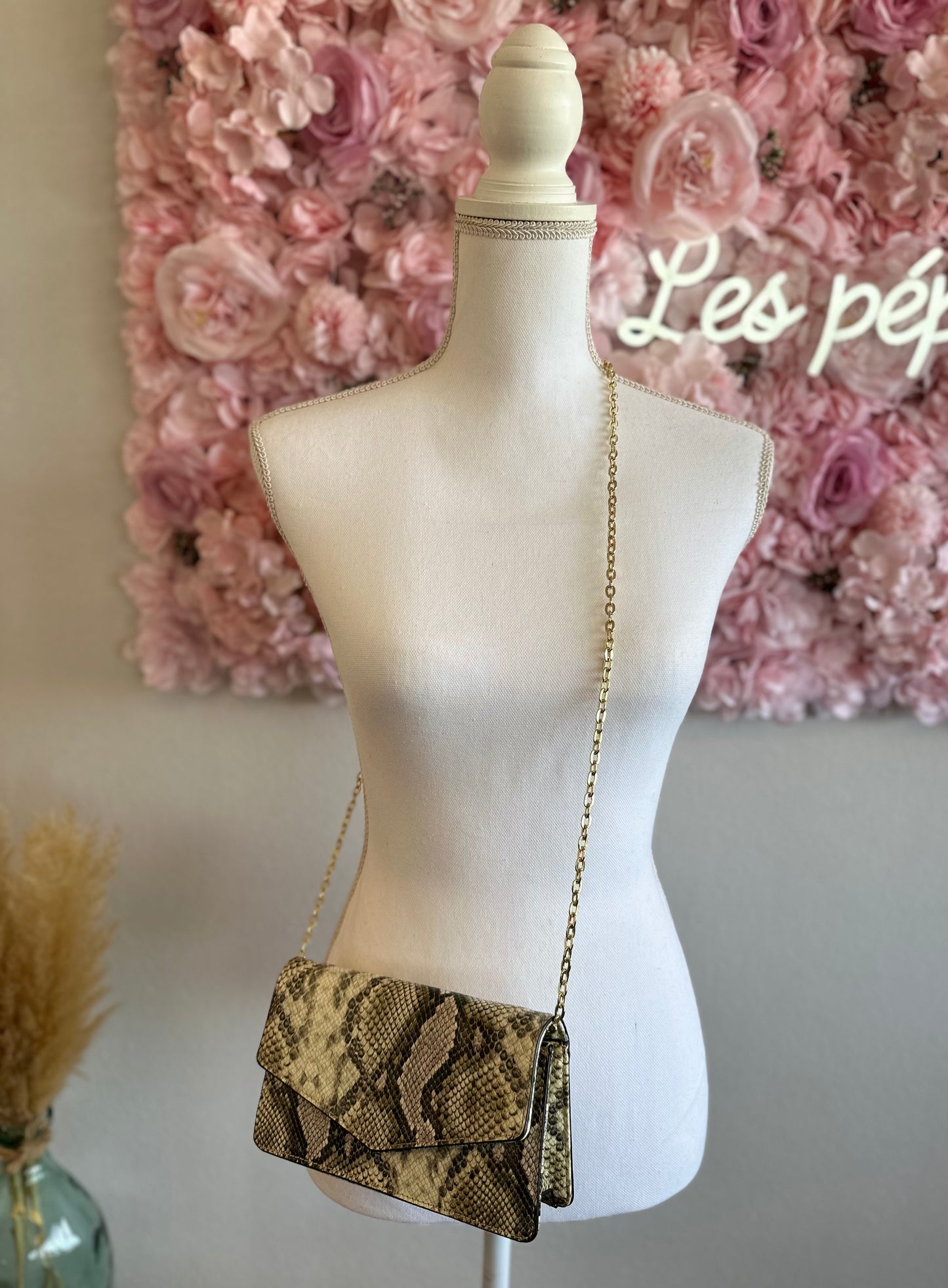 Sac bandoulière en simili cuir imprimé serpent neuf
