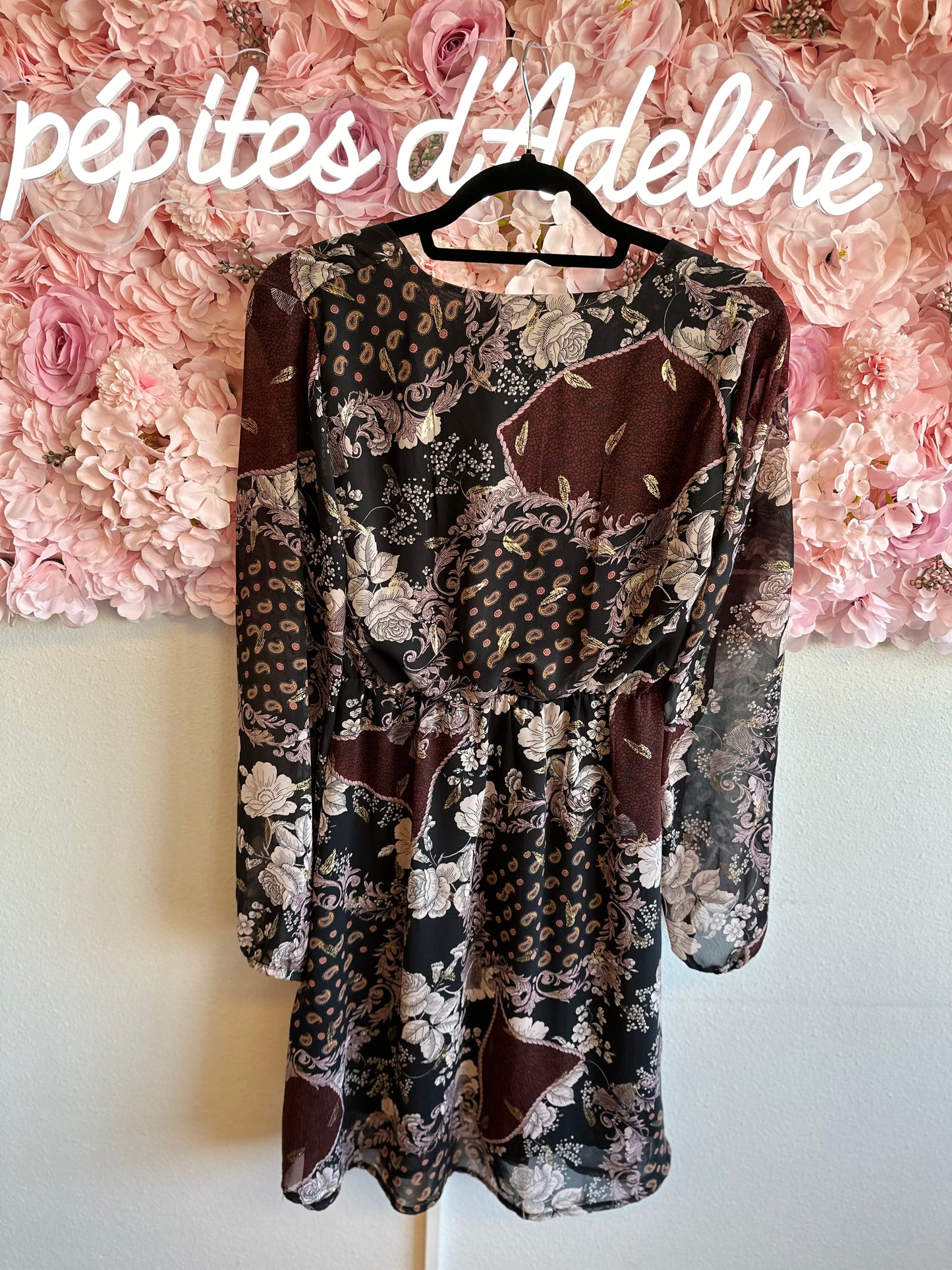 Robe à motifs floraux et paisley T.34