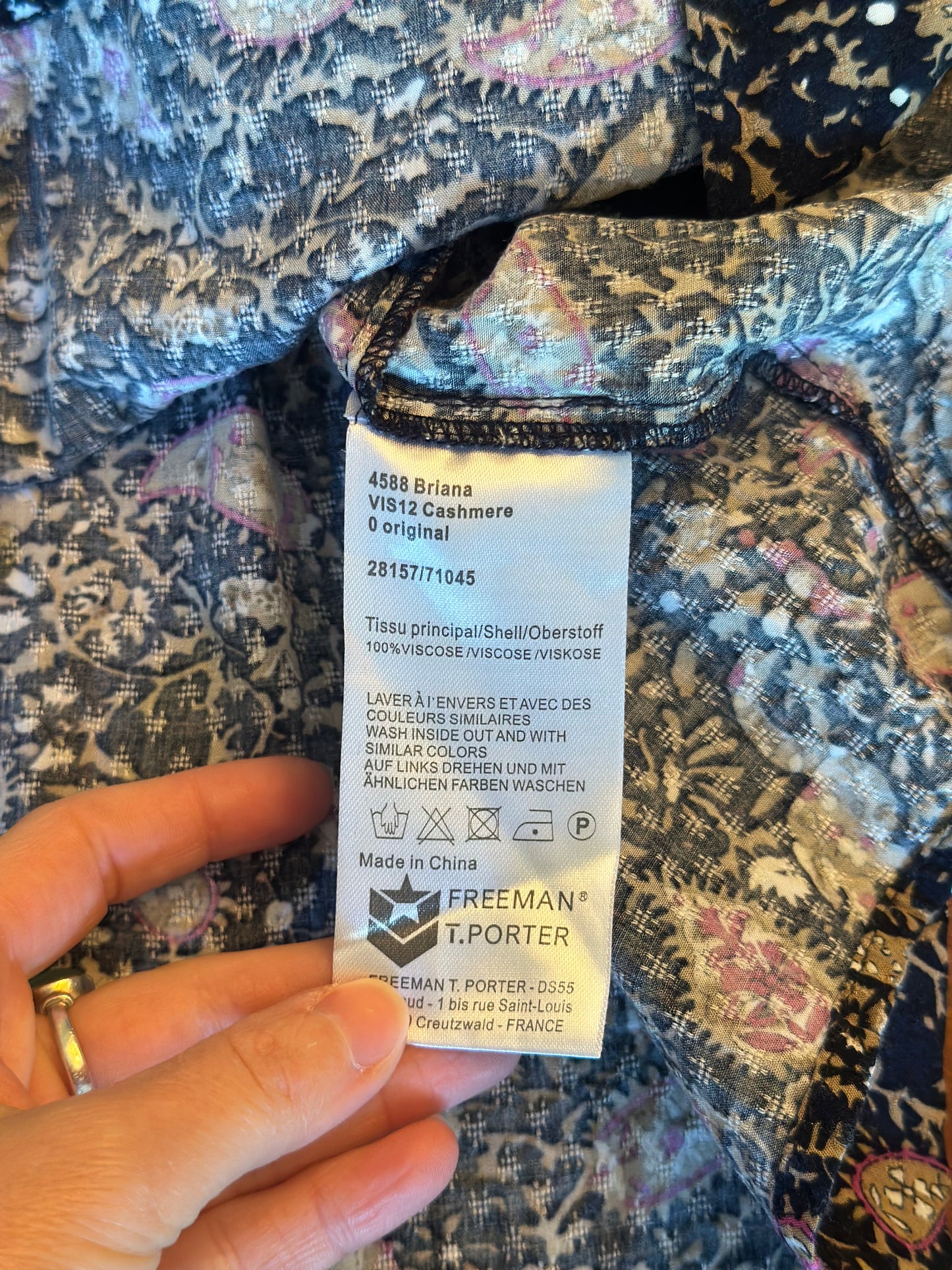 Blouse imprimé cachemire T.38
