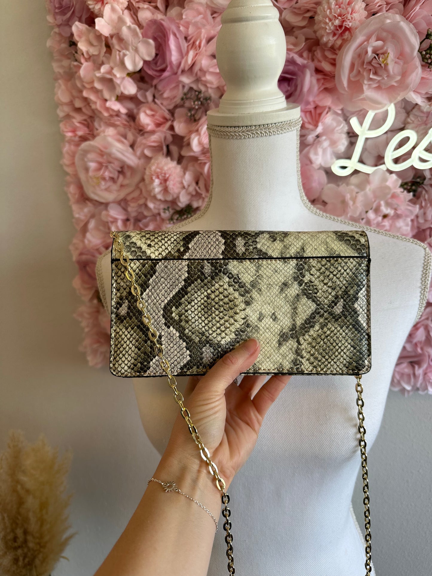 Sac bandoulière en simili cuir imprimé serpent neuf