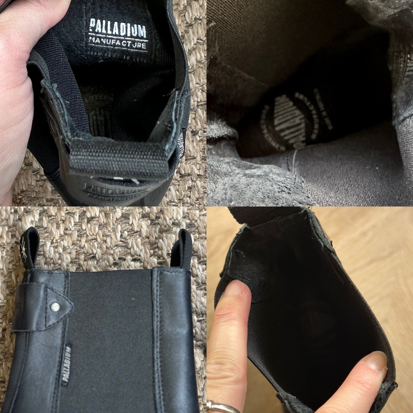 Bottines cuir noir motif uni Modèle Mona T.37