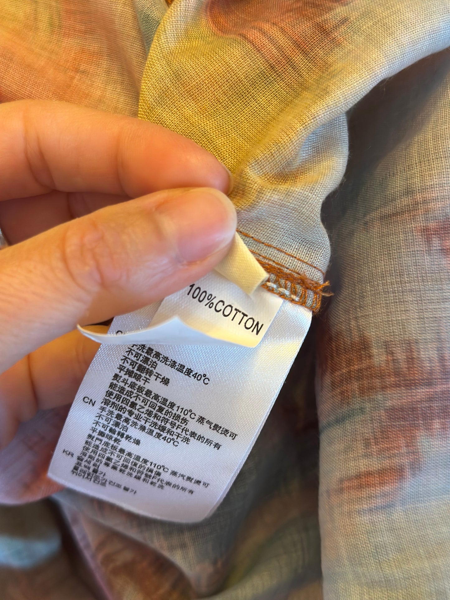 Jupe midi colorée coton doublé – taille 38/40