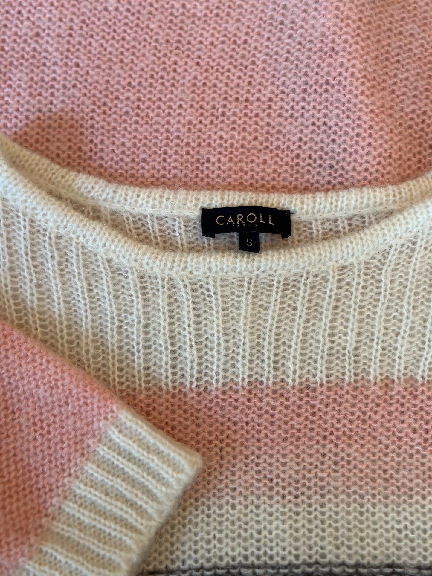 Pull rayé laine et mohair T.36