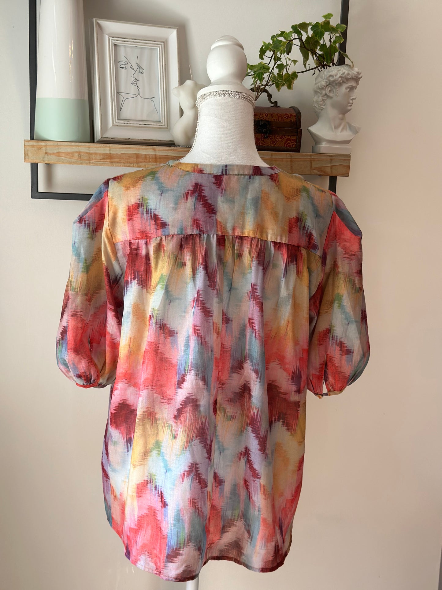 Blouse ample imprimé coloré T.40