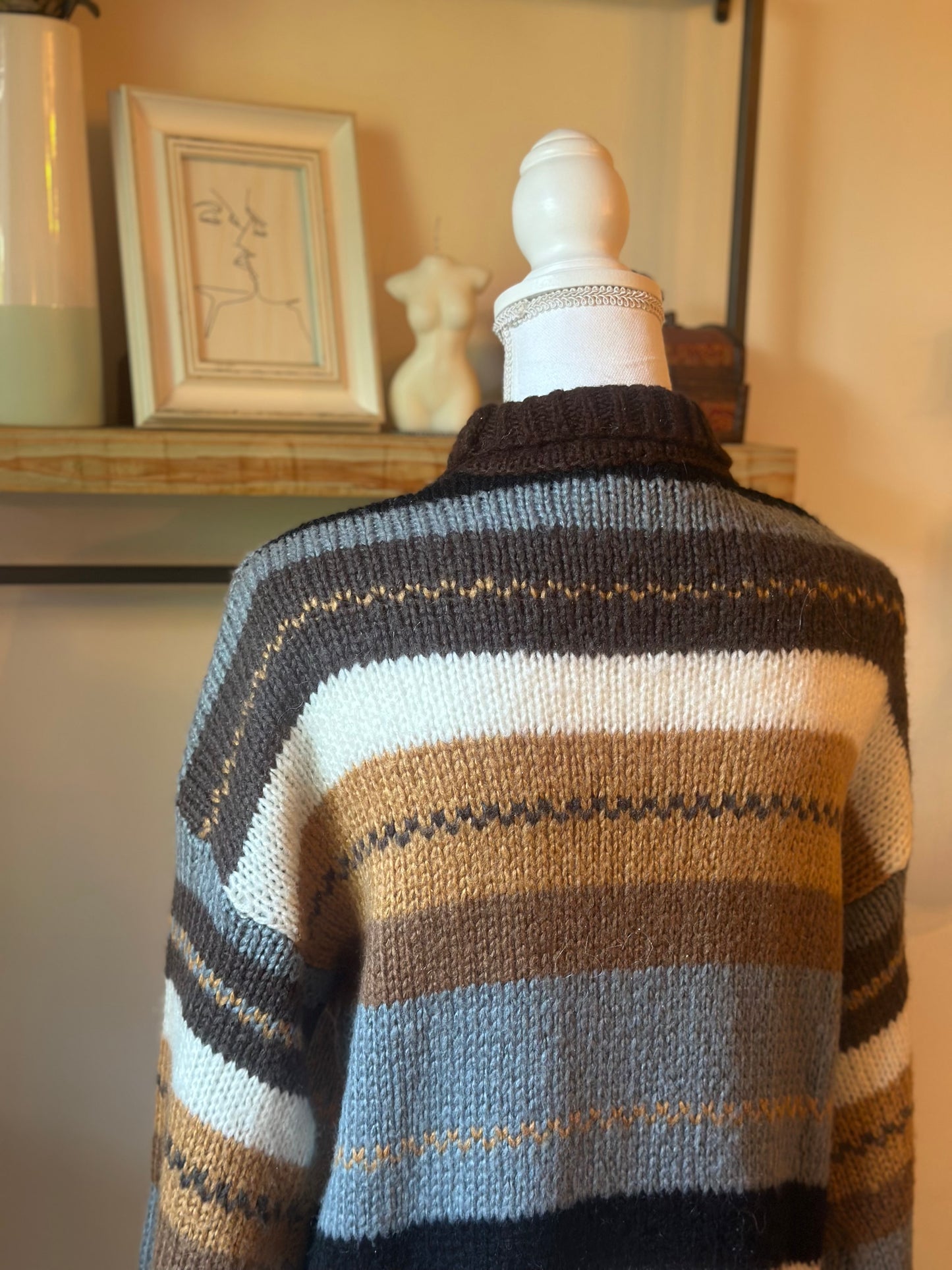 Pull rayé en laine T.38/40