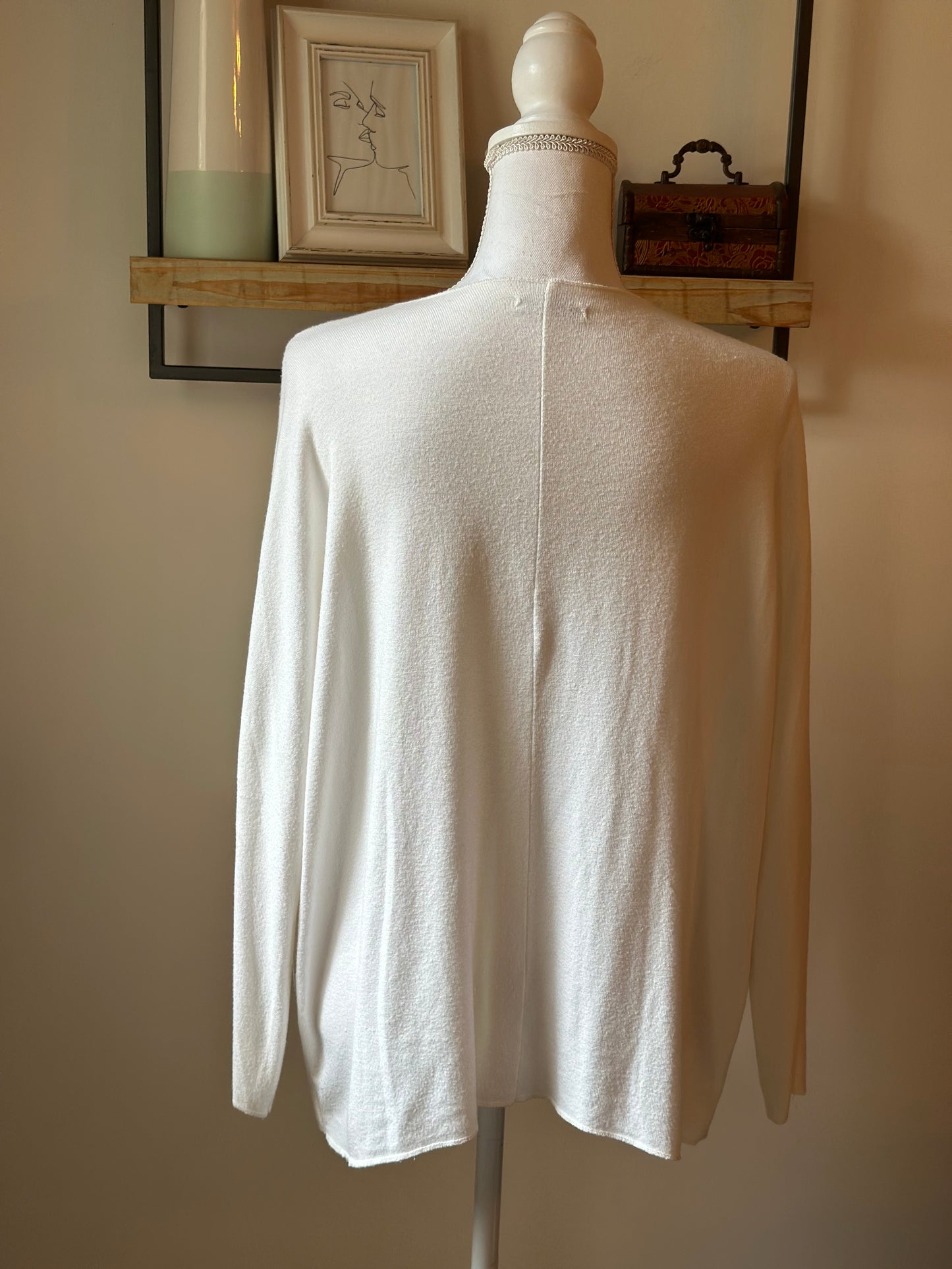 Pull blanc “Rock & Roll” en viscose Made in Italy T.U