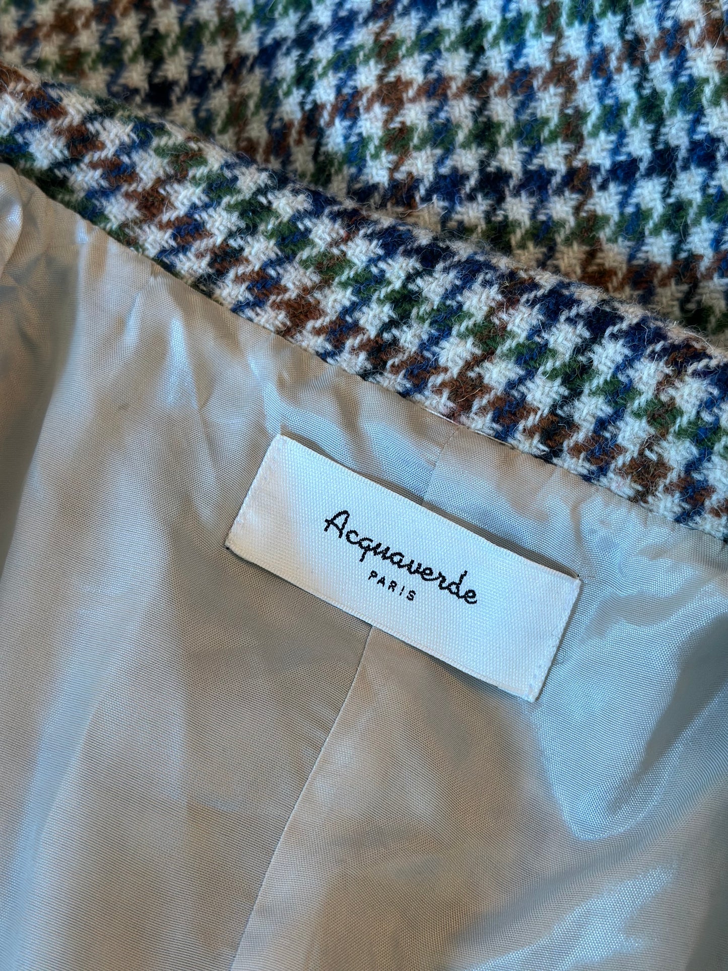 Veste de blazer en laine Ralph en laine à motif pied-de-poule T.36