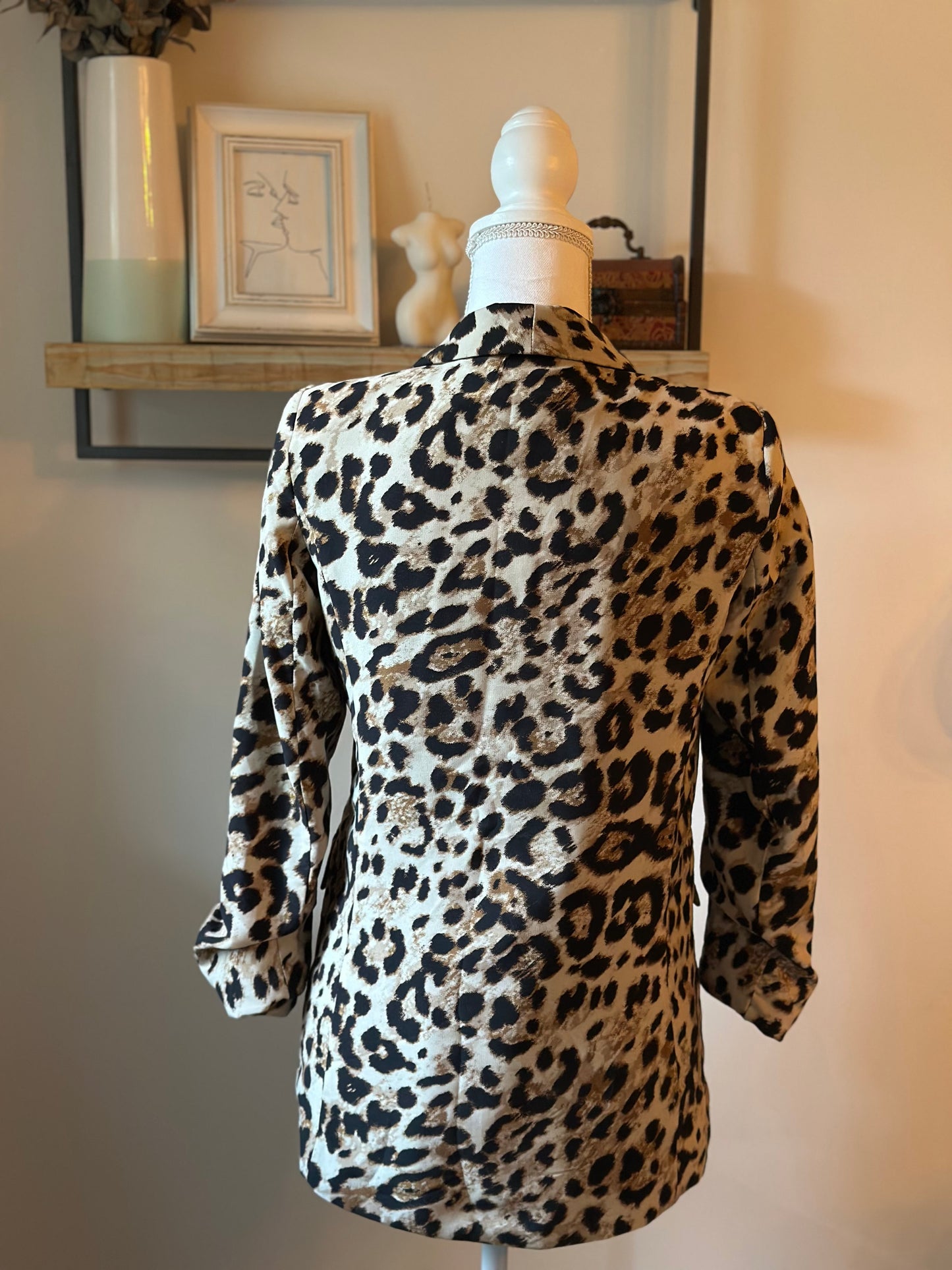 Veste blazer imprimé léopard T.34