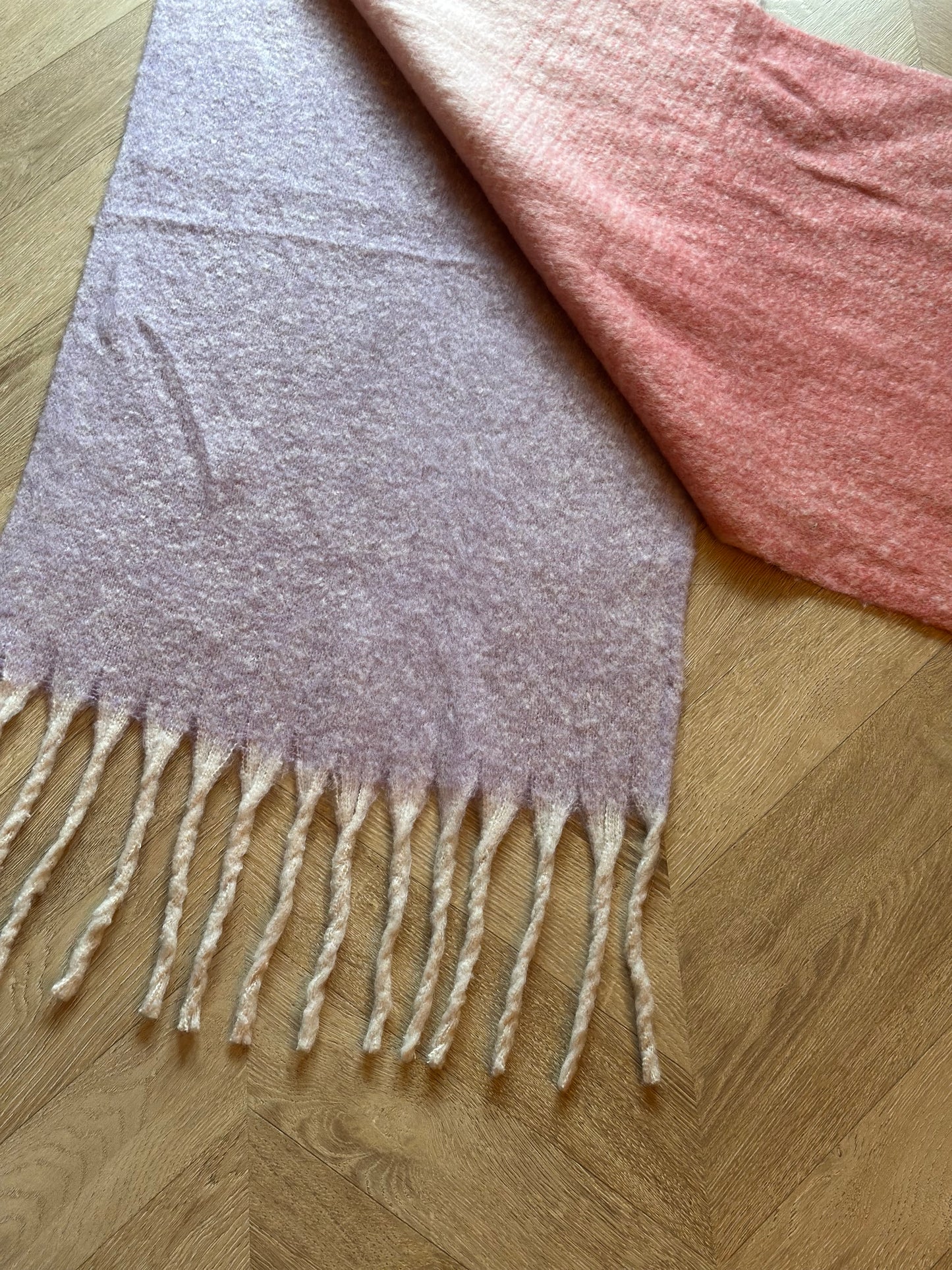 Écharpe dégradé rose et violet