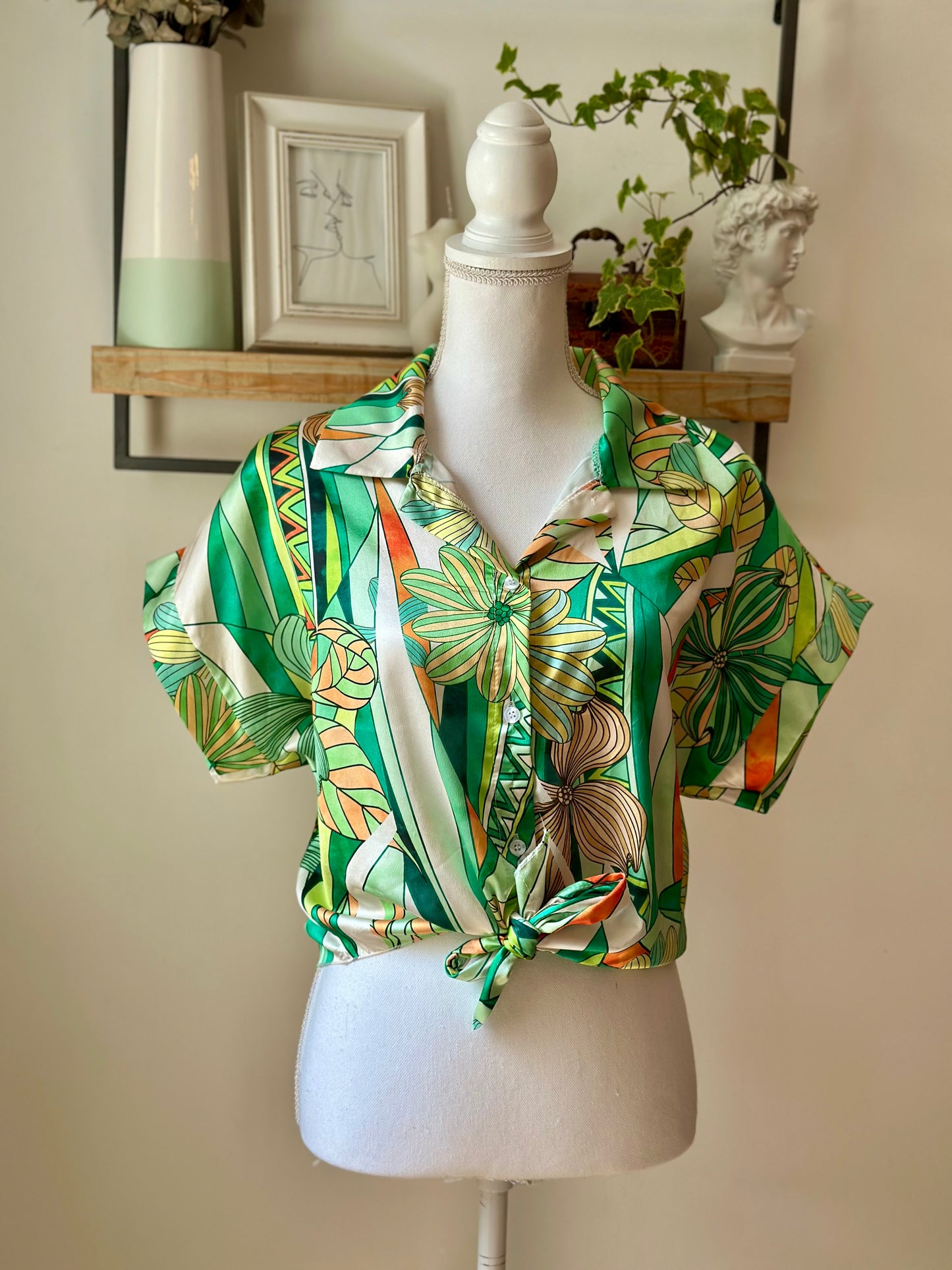 Blouse imprimé tropical T.U