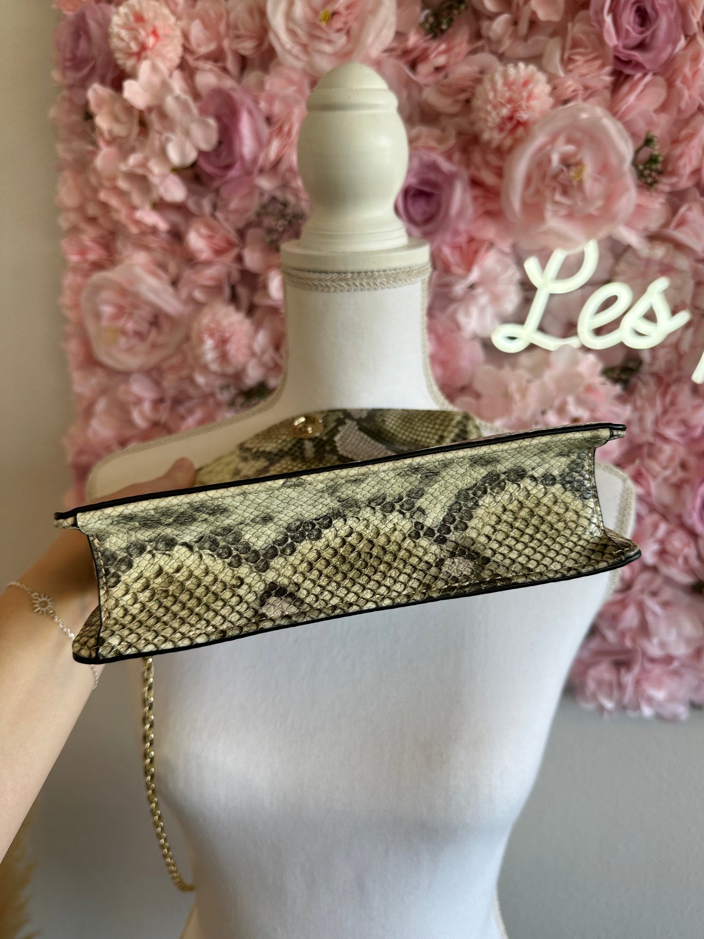 Sac bandoulière en simili cuir imprimé serpent neuf
