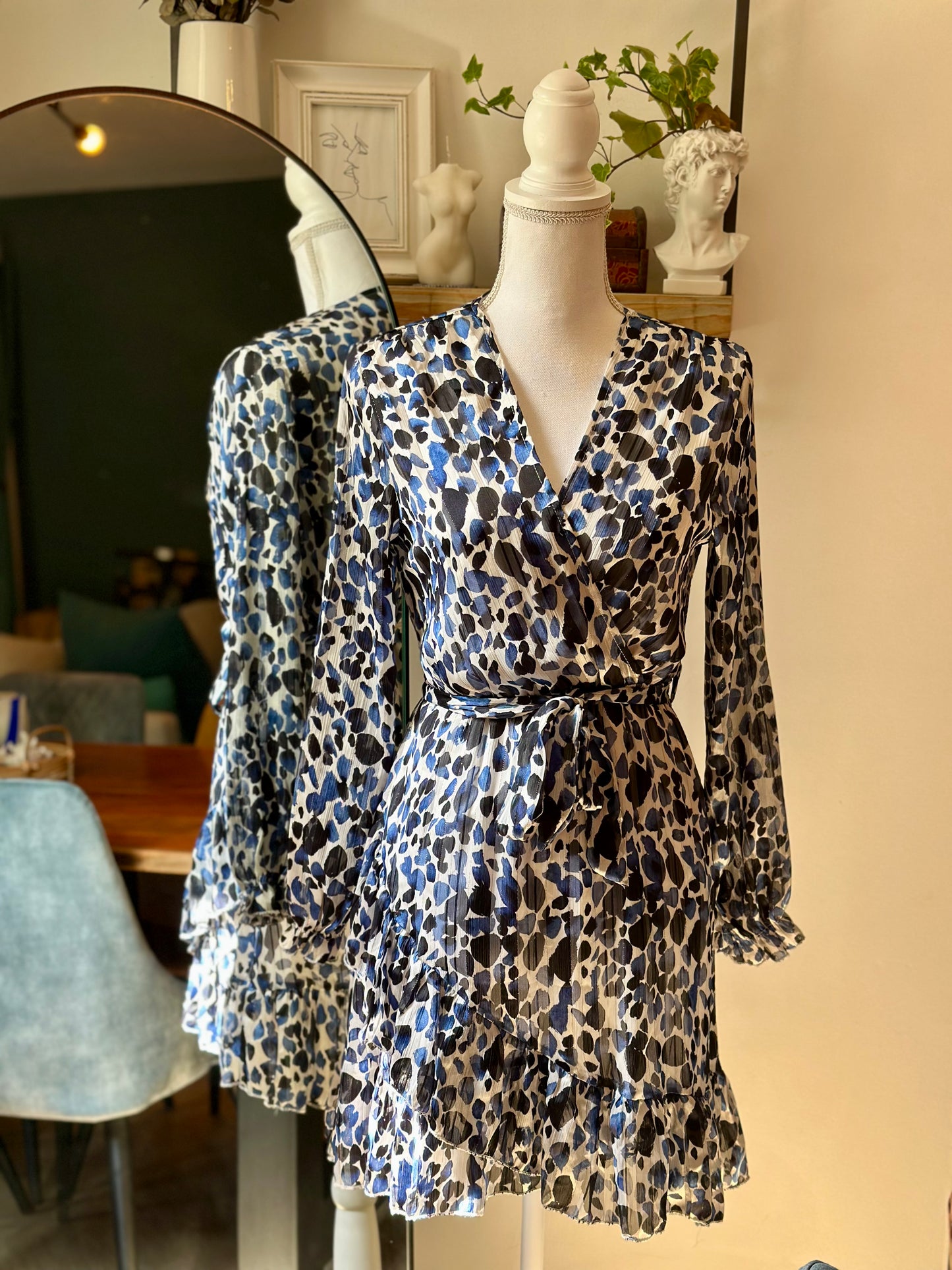 Robe imprimé léopard bleu T.36