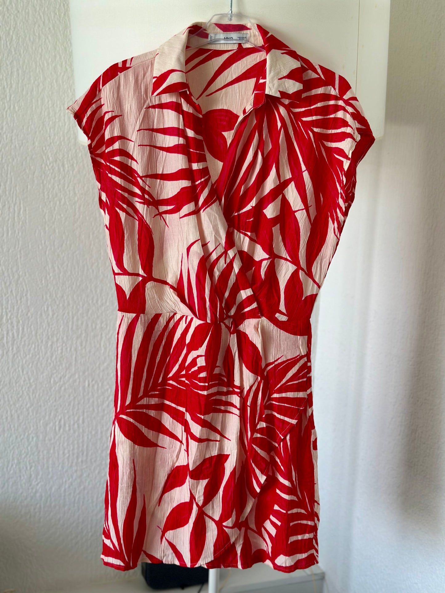 Robe midi fleurie rose T.36