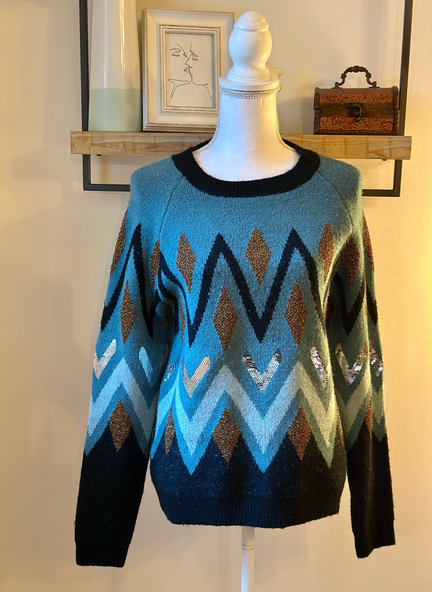 Pull à motifs géométriques T.34