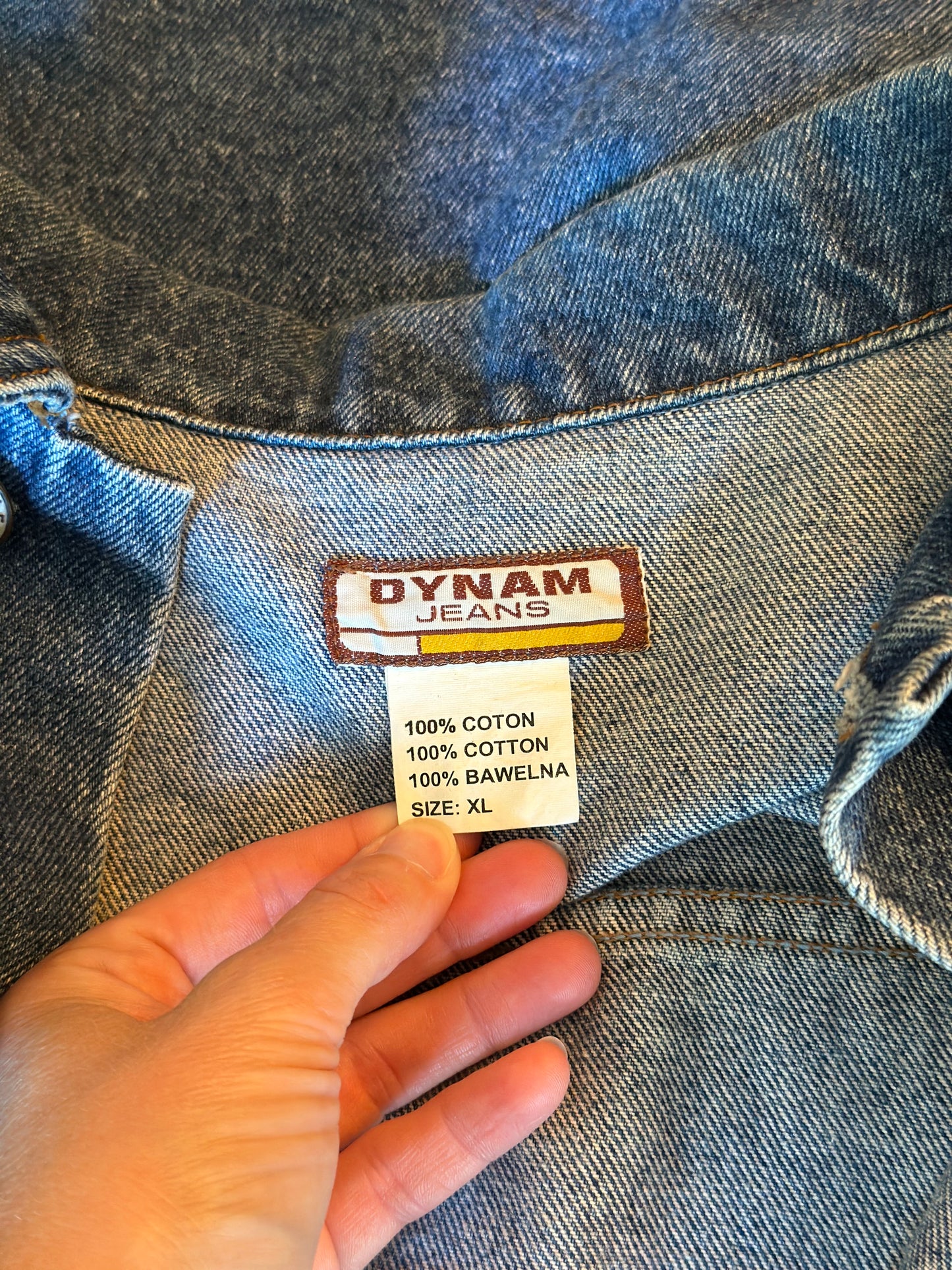 Veste en jean bleu denim vintage– T.U oversize